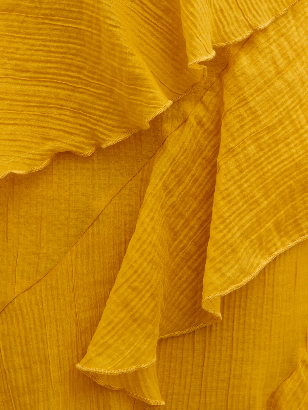 Addison Corsage Ruffle Maxi Dress - Yellow Ochre - Image 4
