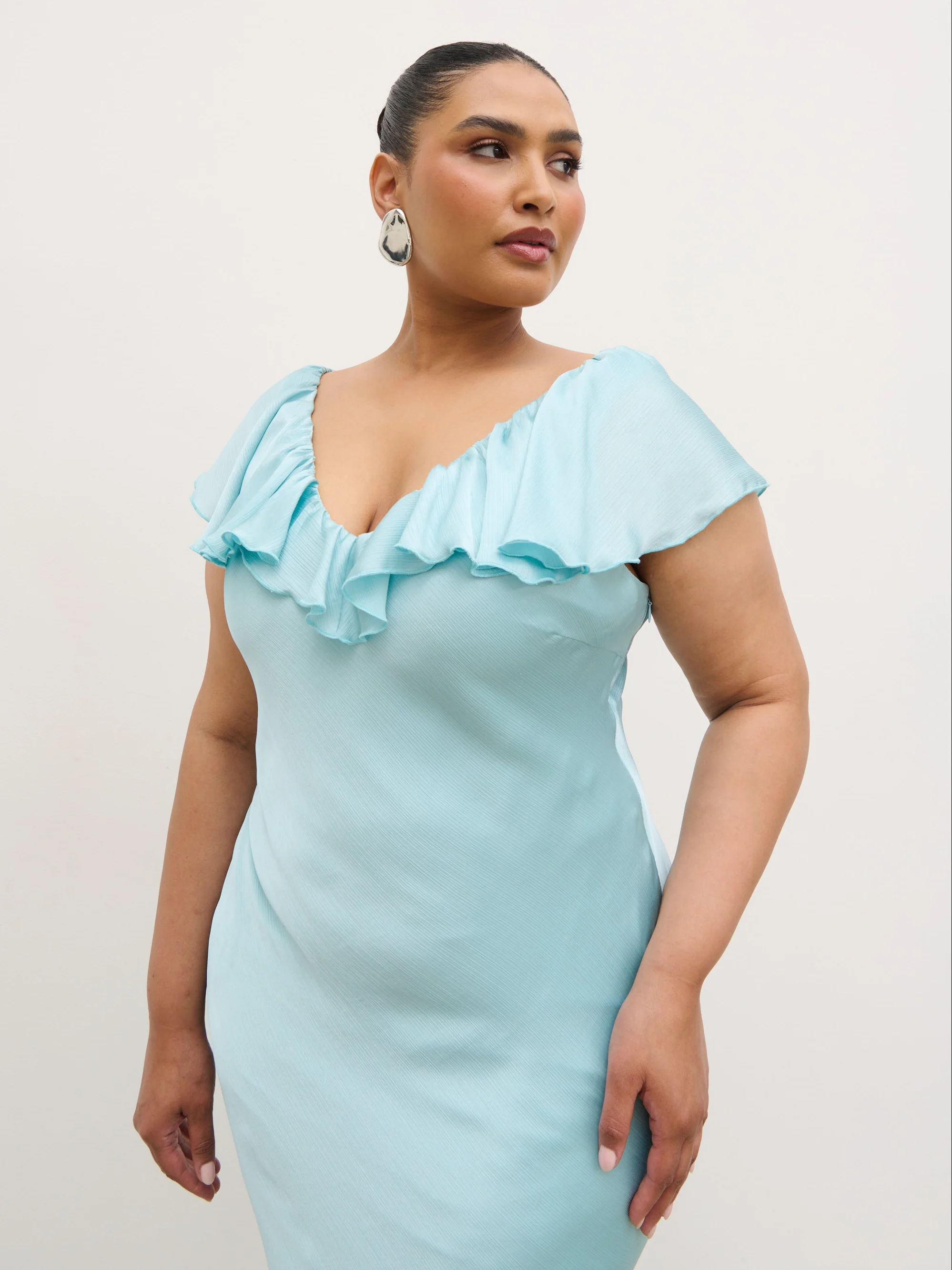 Adina Midaxi Dress Curve - Seaspray Blue - Image 2