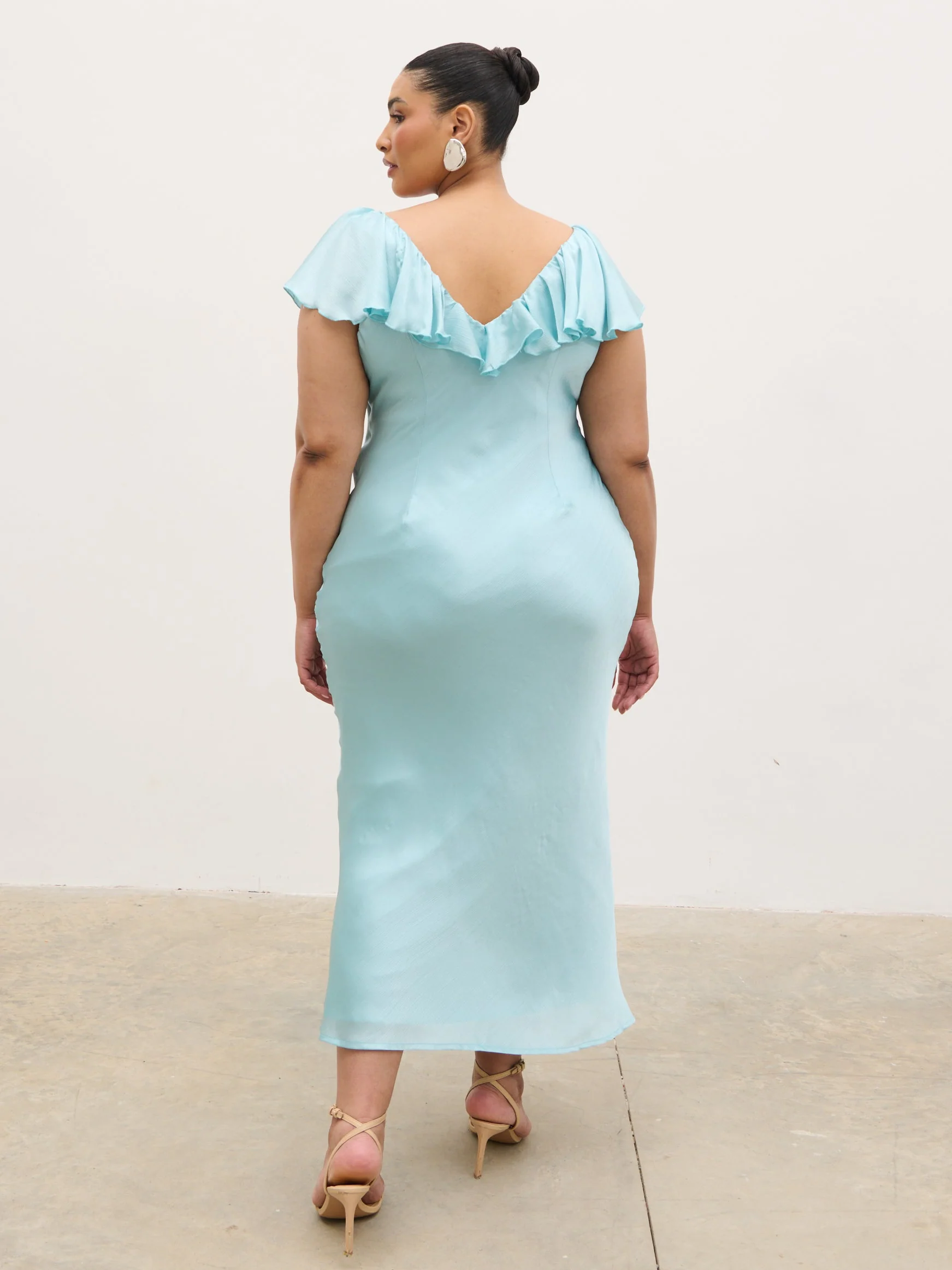 Adina Midaxi Dress Curve - Seaspray Blue - Image 3