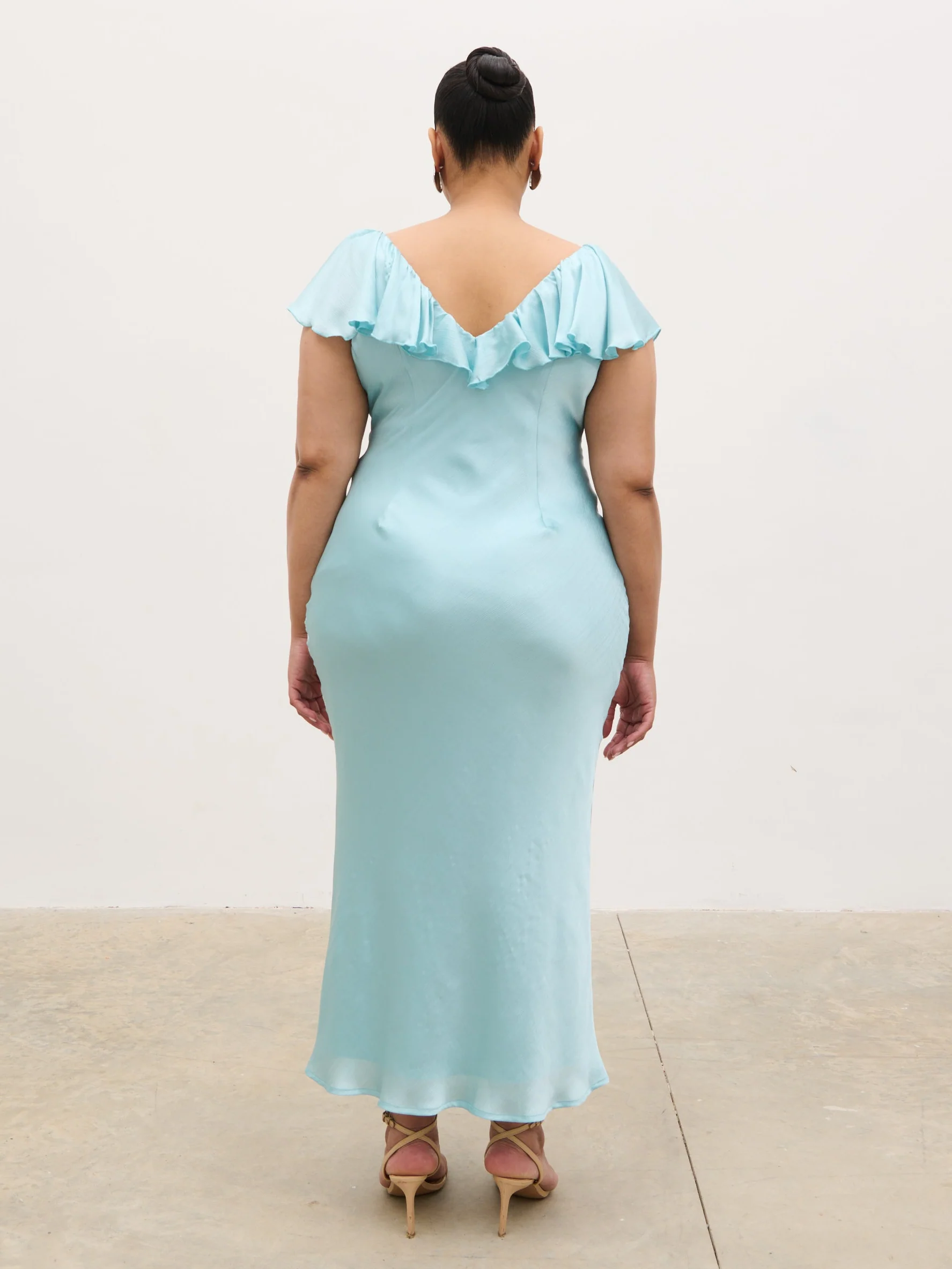 Adina Midaxi Dress Curve - Seaspray Blue - Image 5