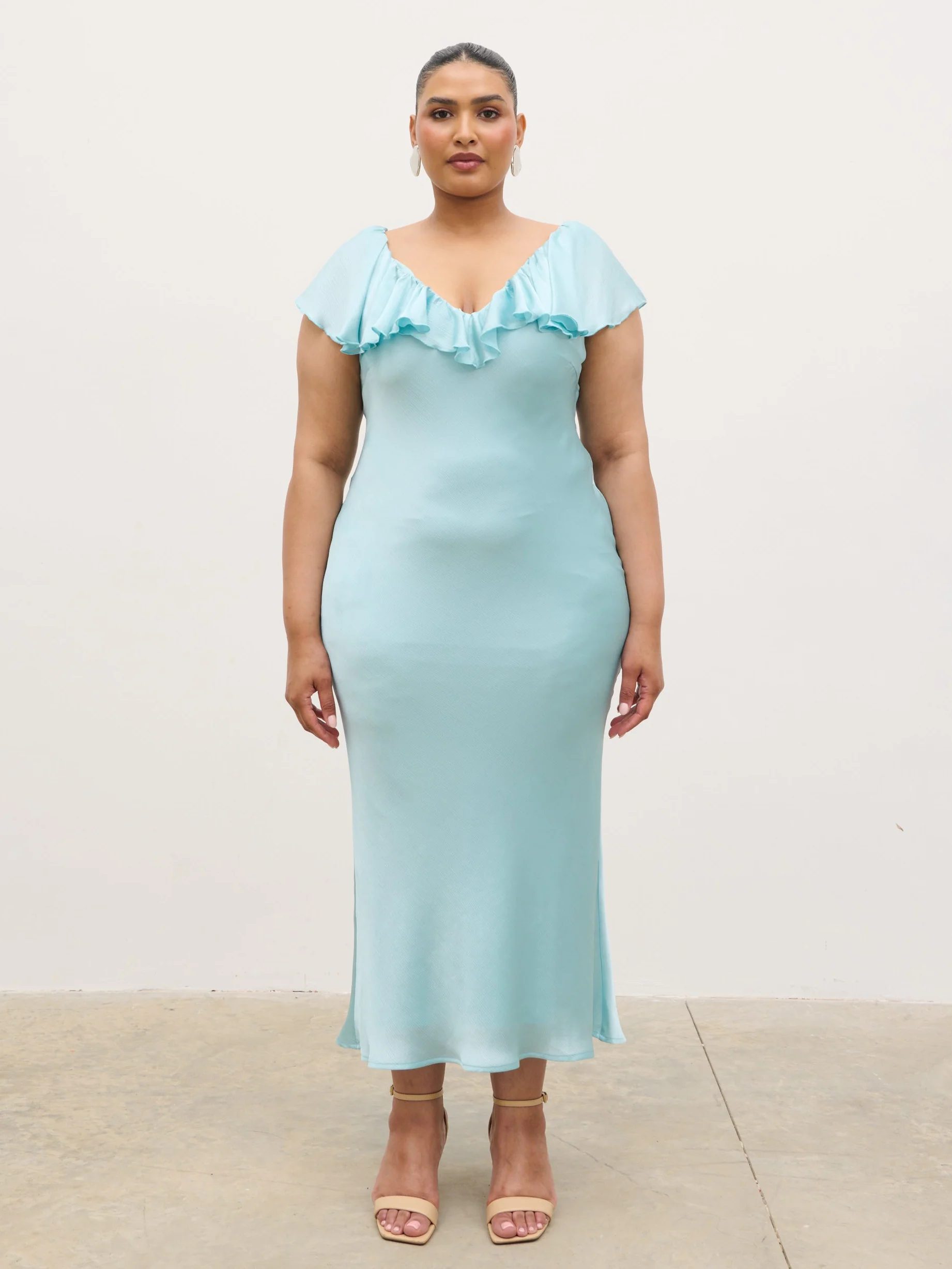 Adina Midaxi Dress Curve - Seaspray Blue - Image 6