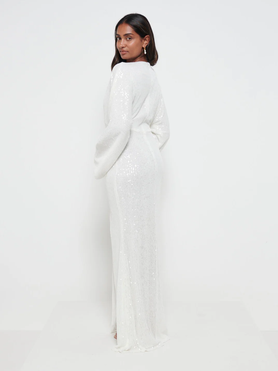 Alexis Sequin Maxi Dress - Ivory - Image 3