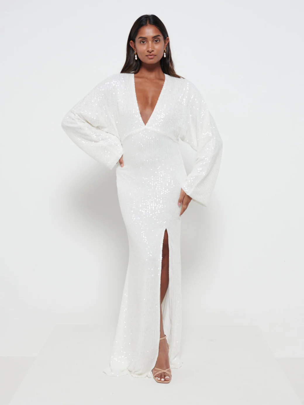 Alexis Sequin Maxi Dress - Ivory - Image 4