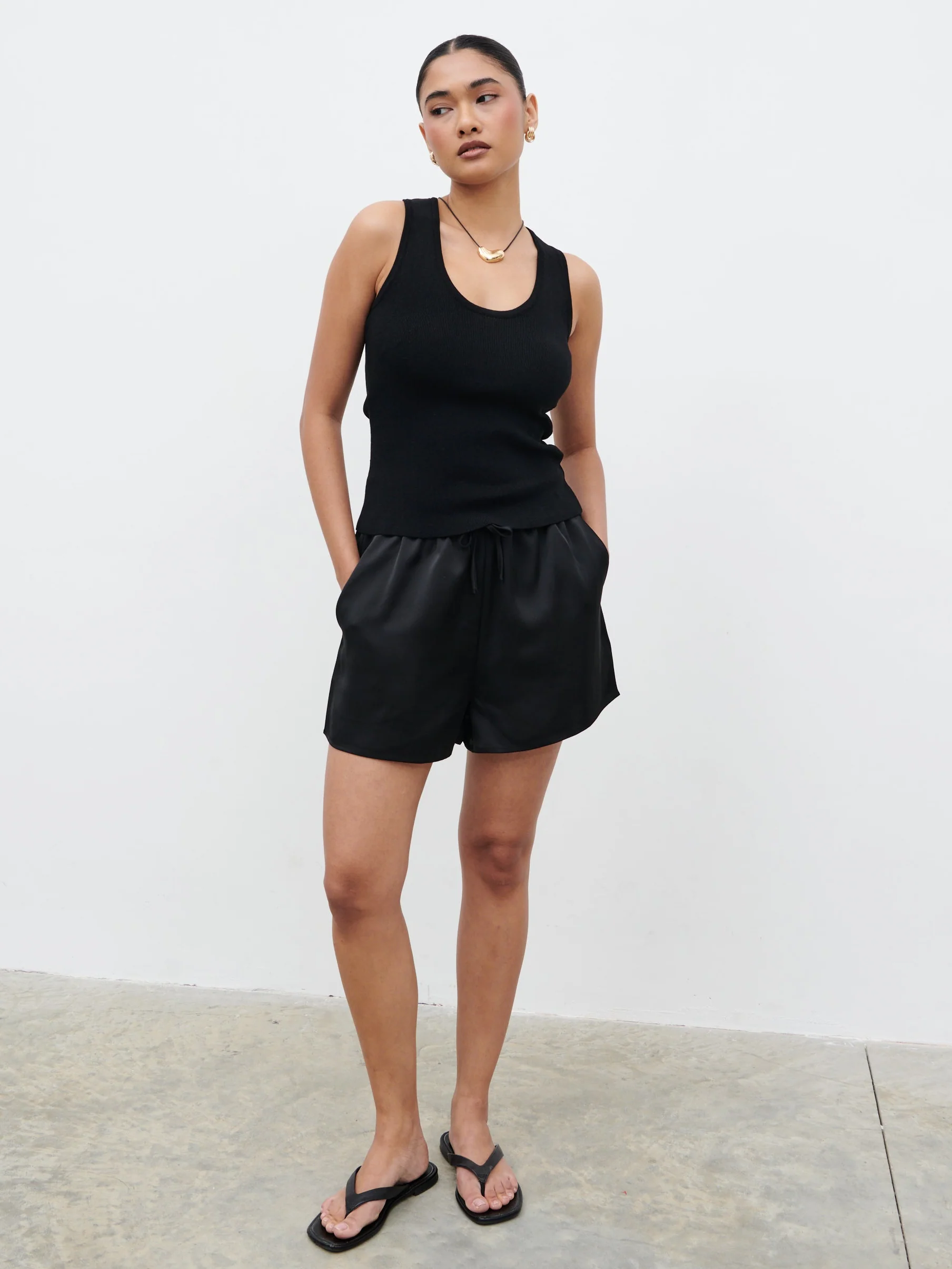 Ali Scoop Neck Knit Top - Black - Image 6