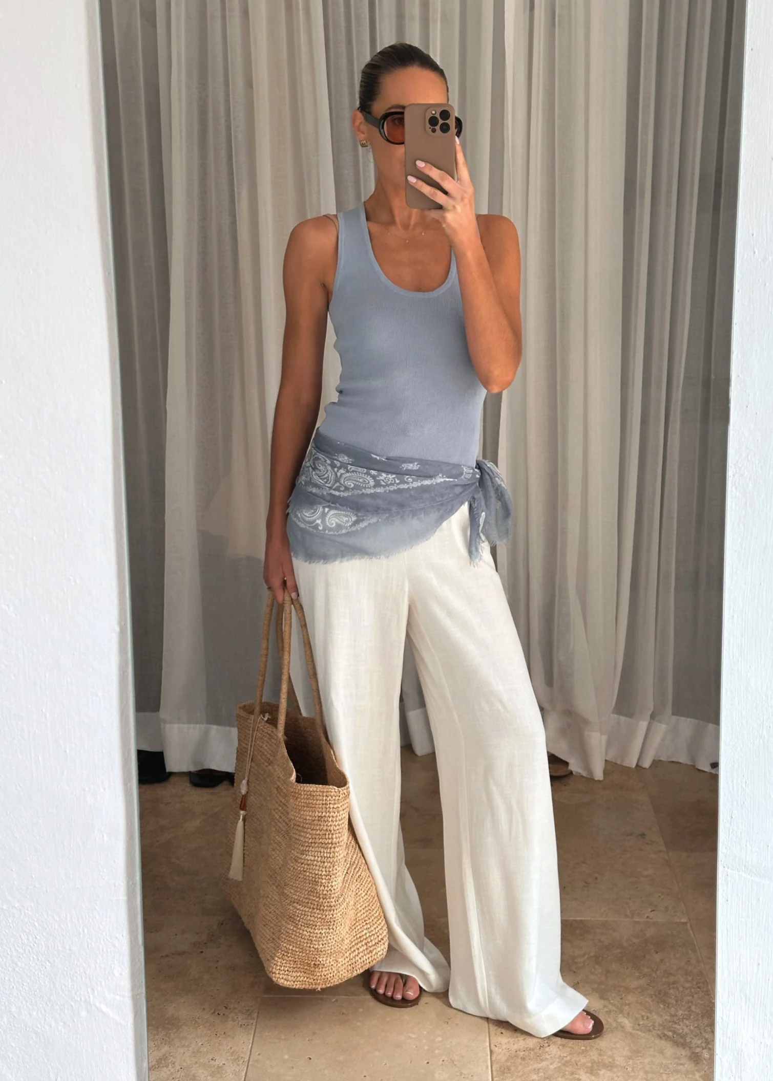 Ali Scoop Neck Knit Top - Blue - Image 4
