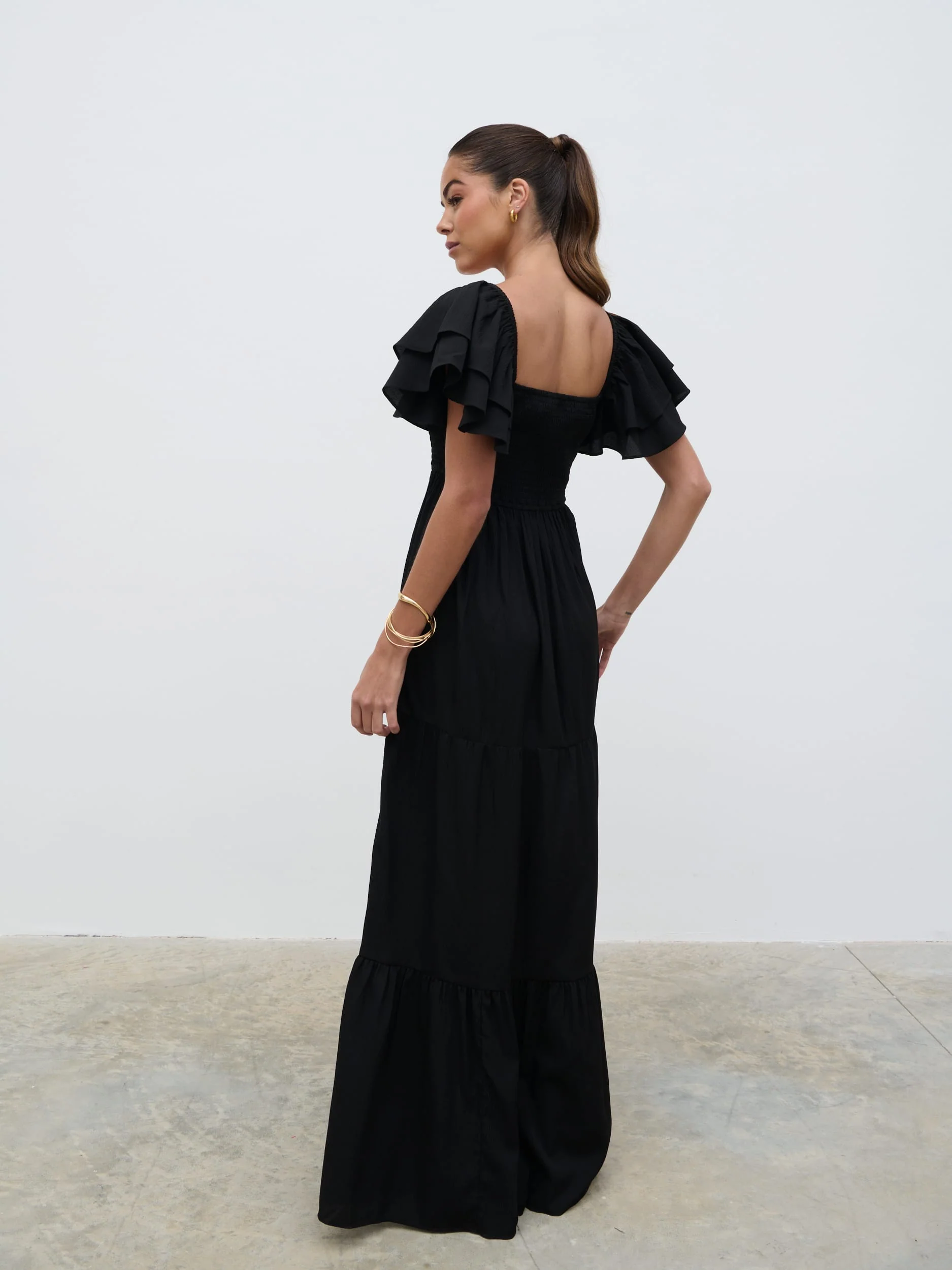 Althea Frill Easywear Day Dress - Black - Image 2