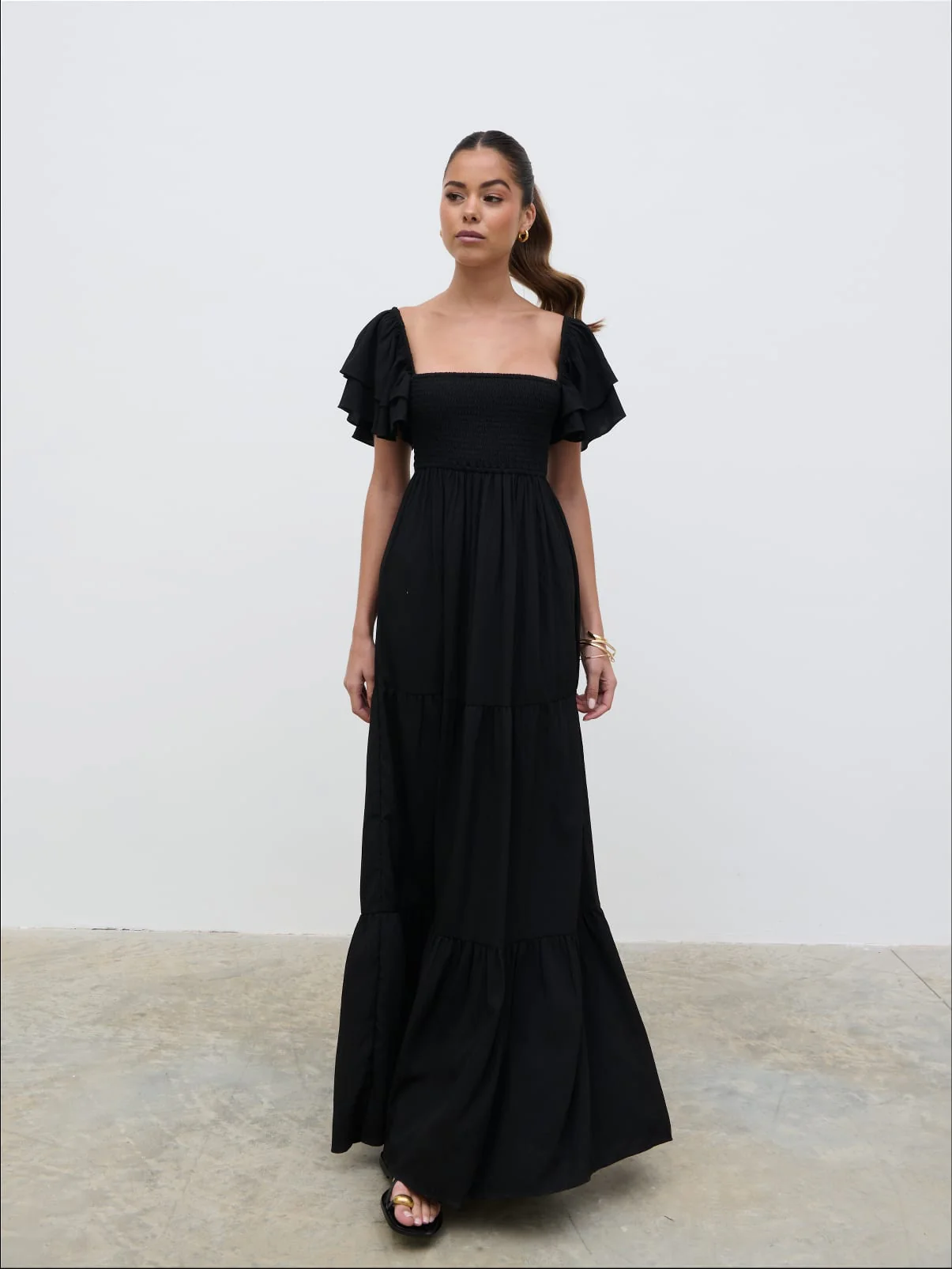 Althea Frill Easywear Day Dress - Black - Image 3