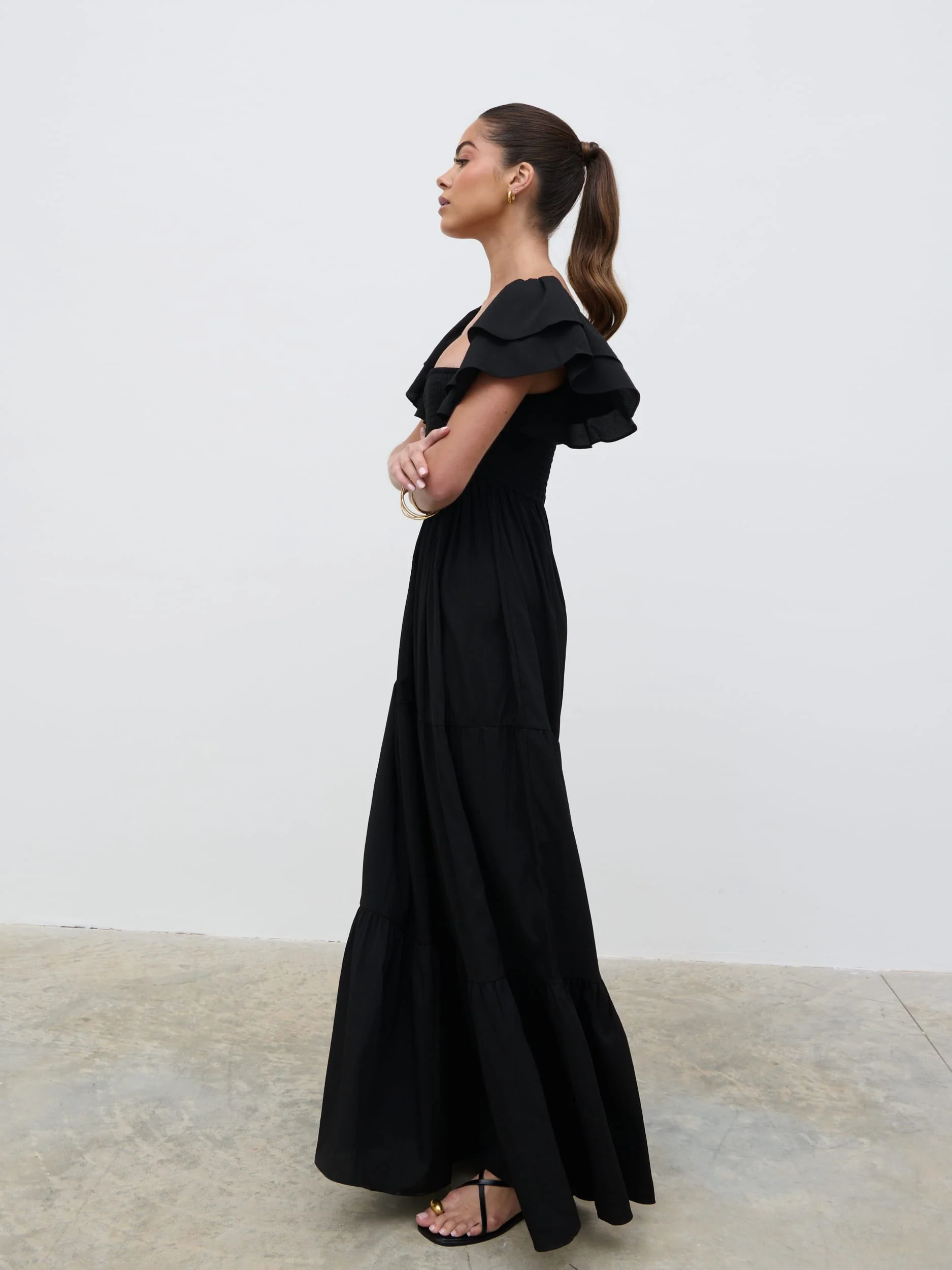 Althea Frill Easywear Day Dress - Black - Image 4