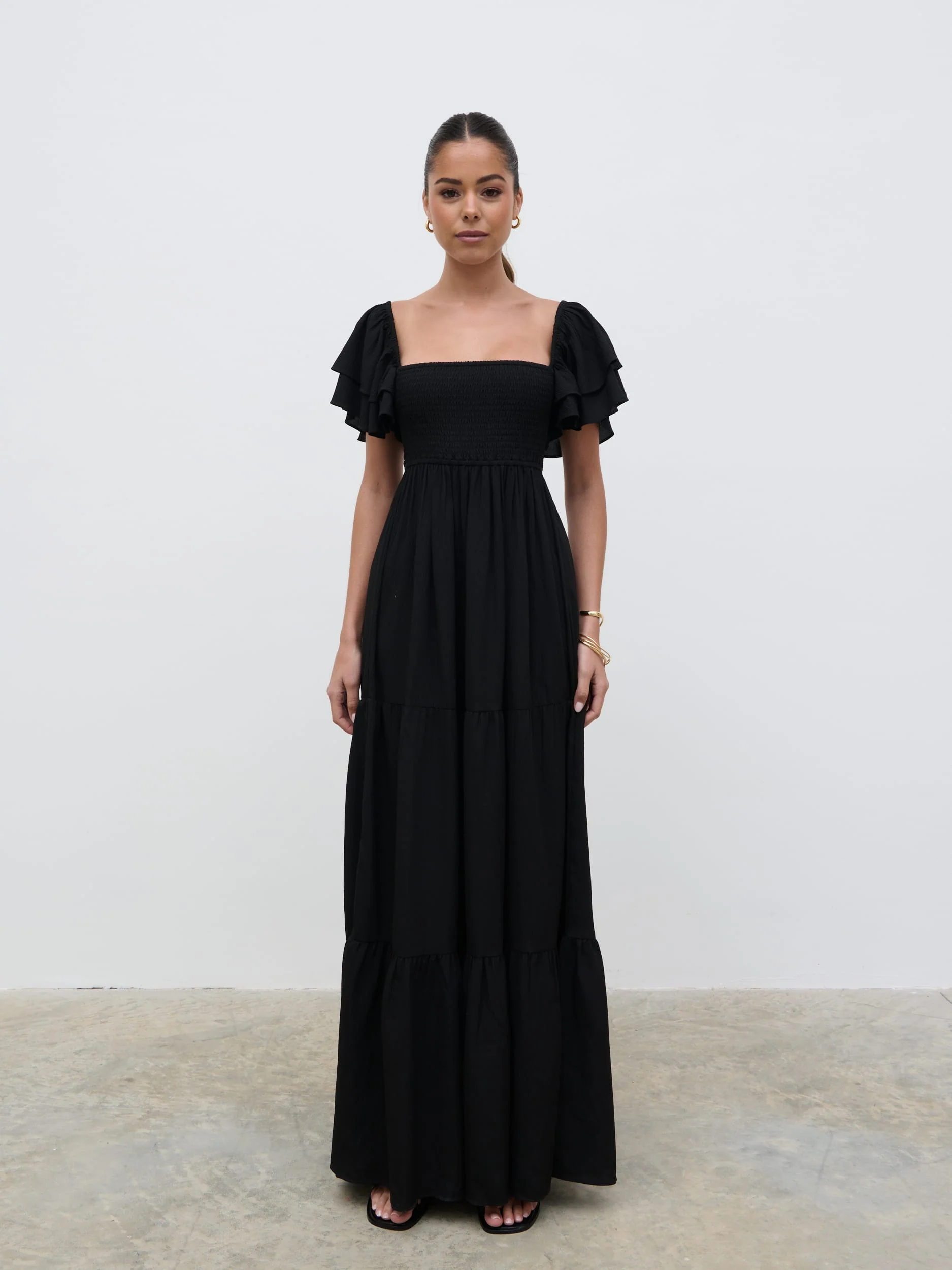 Althea Frill Easywear Day Dress - Black - Image 6