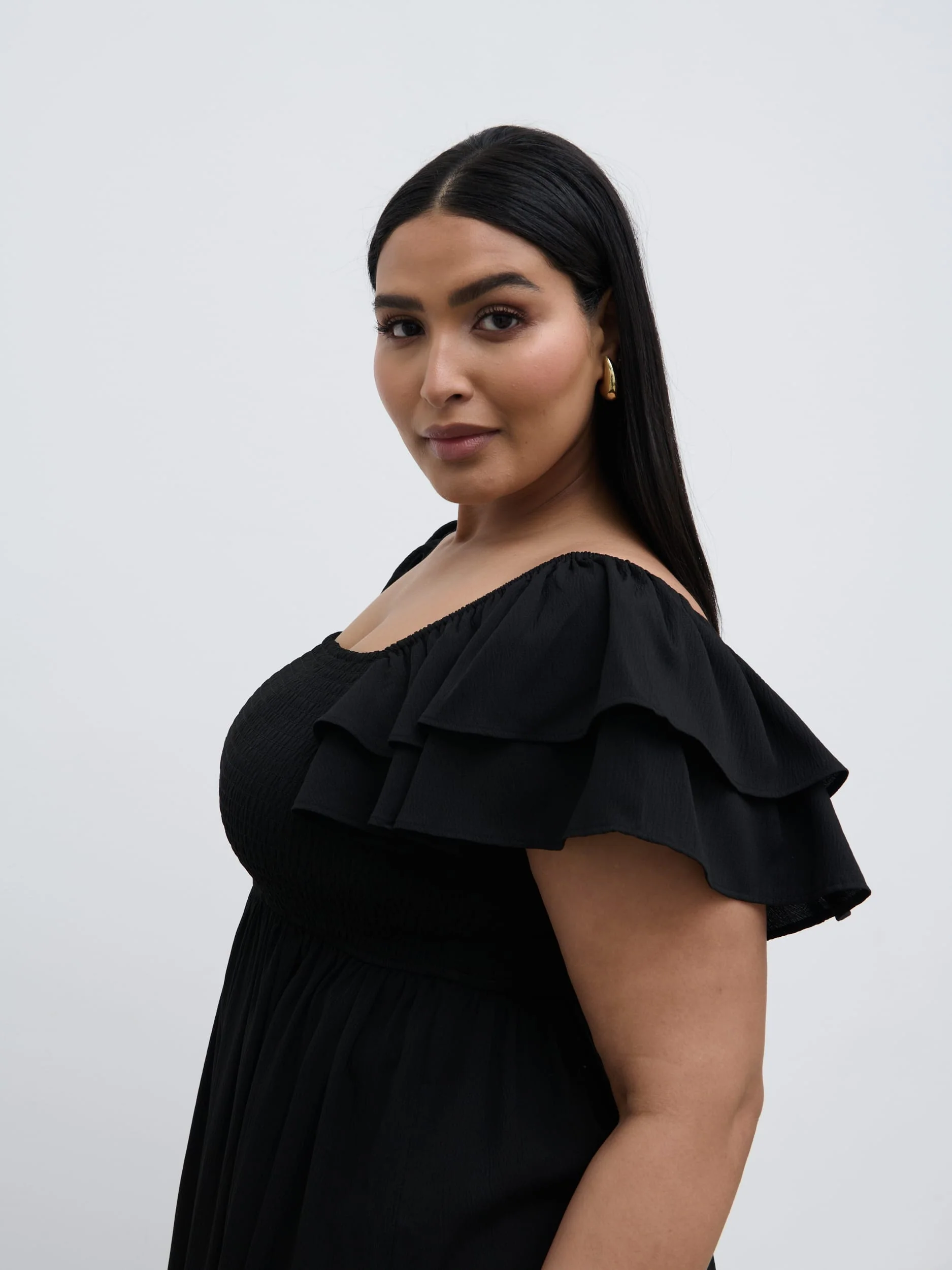 Althea Frill Easywear Day Dress Curve - Black - Image 2