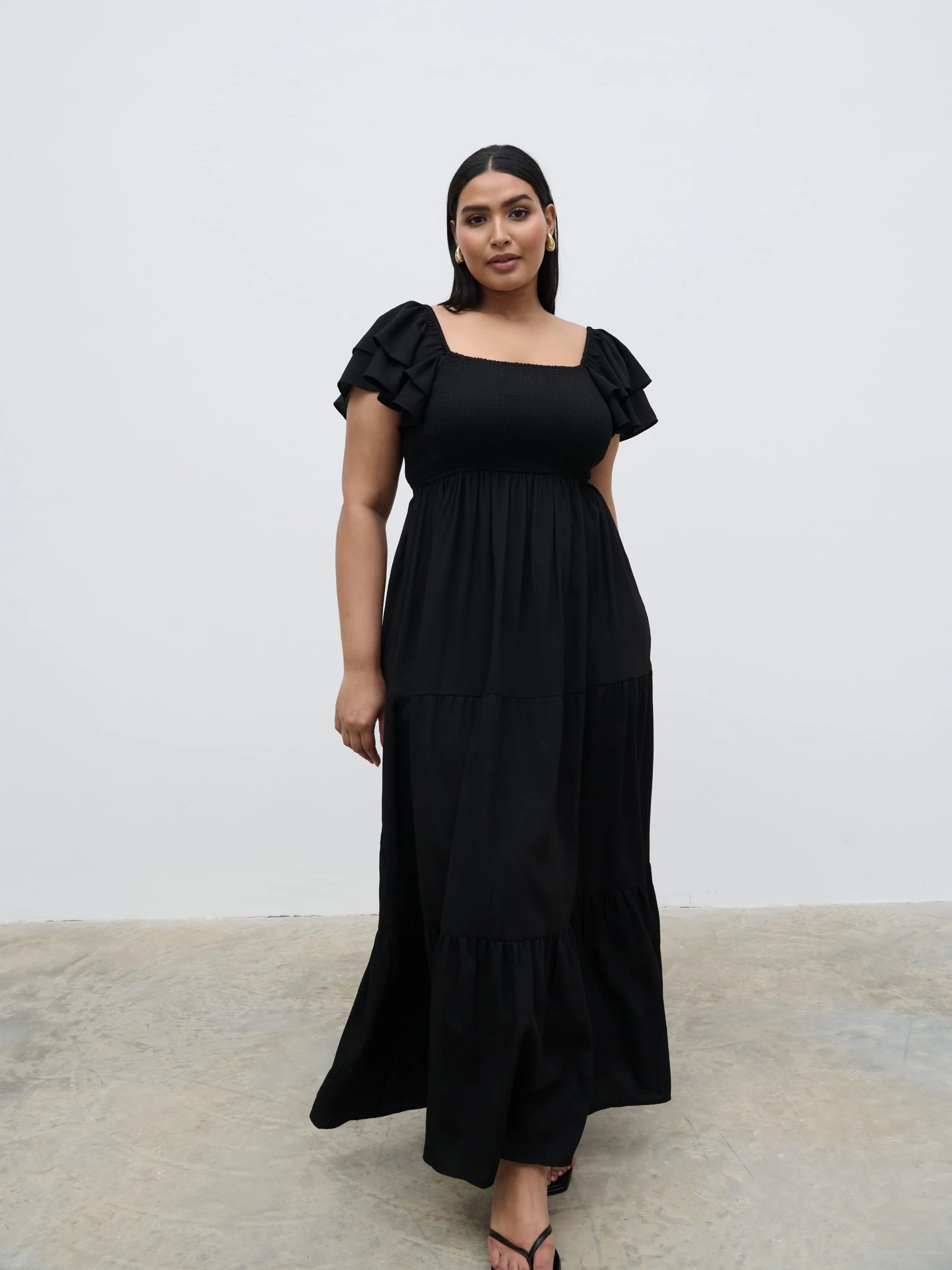 Althea Frill Easywear Day Dress Curve - Black - Image 3