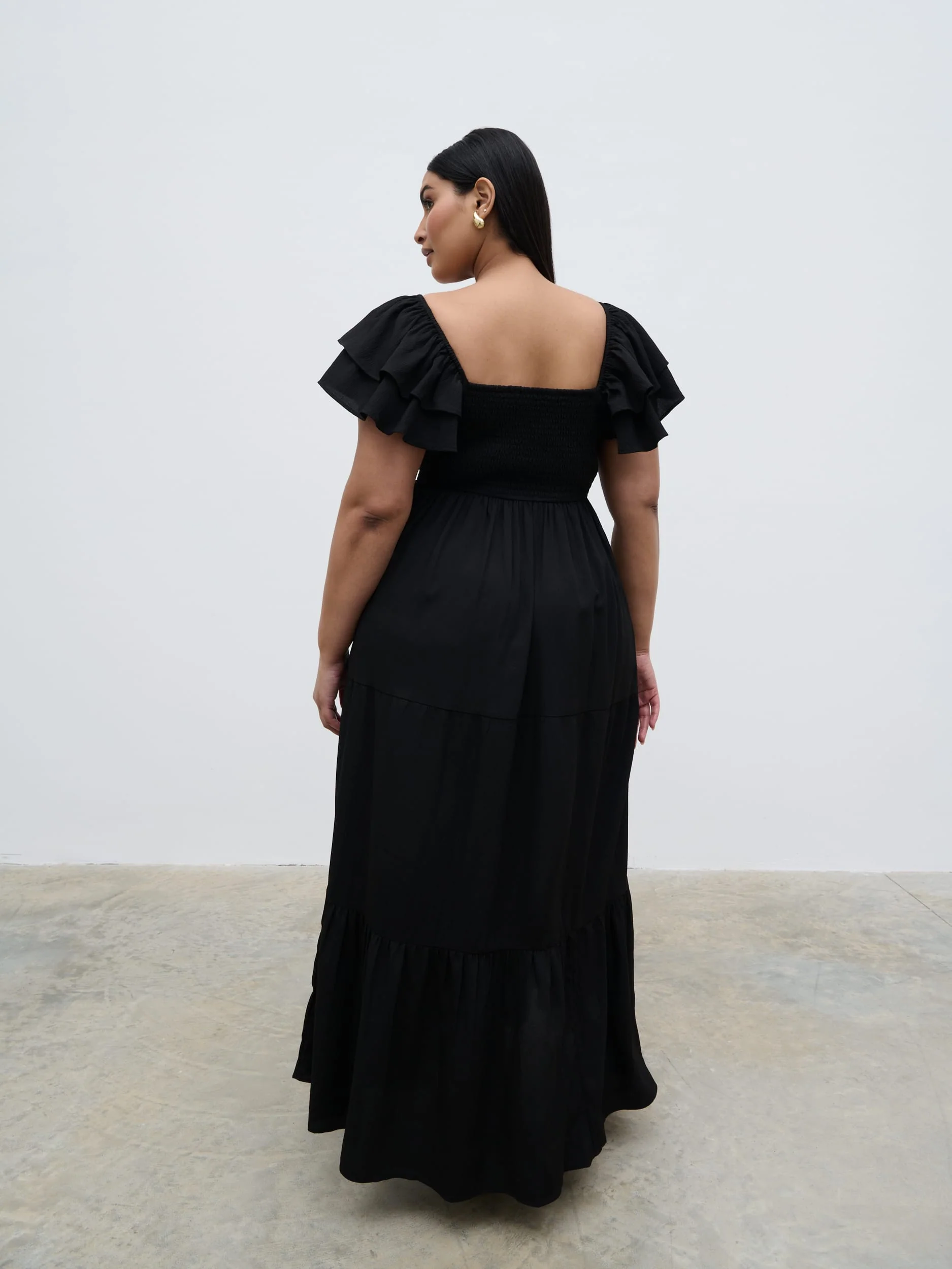 Althea Frill Easywear Day Dress Curve - Black - Image 5