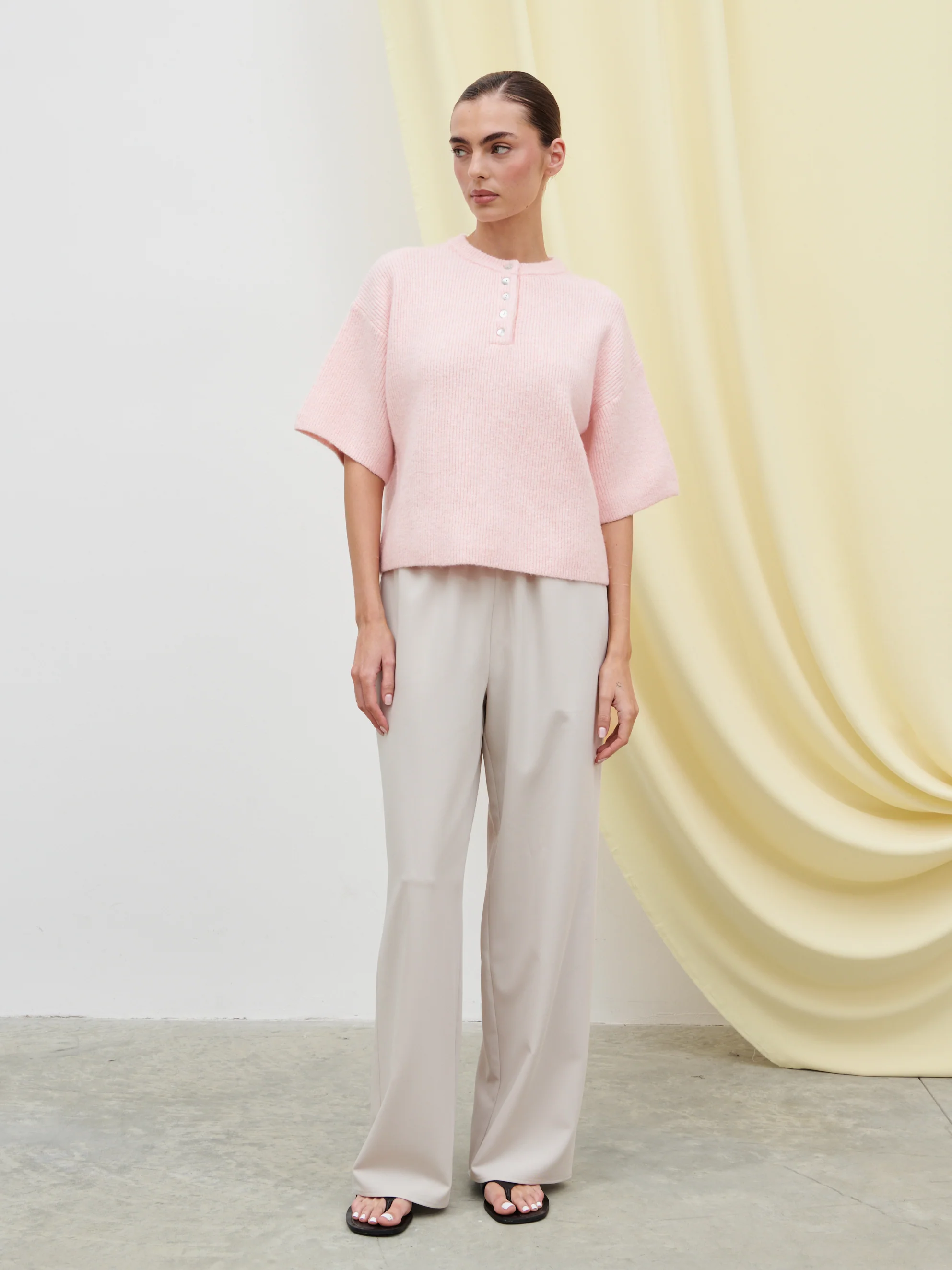 Amari Fluffy Knit Top - Pink - Image 2