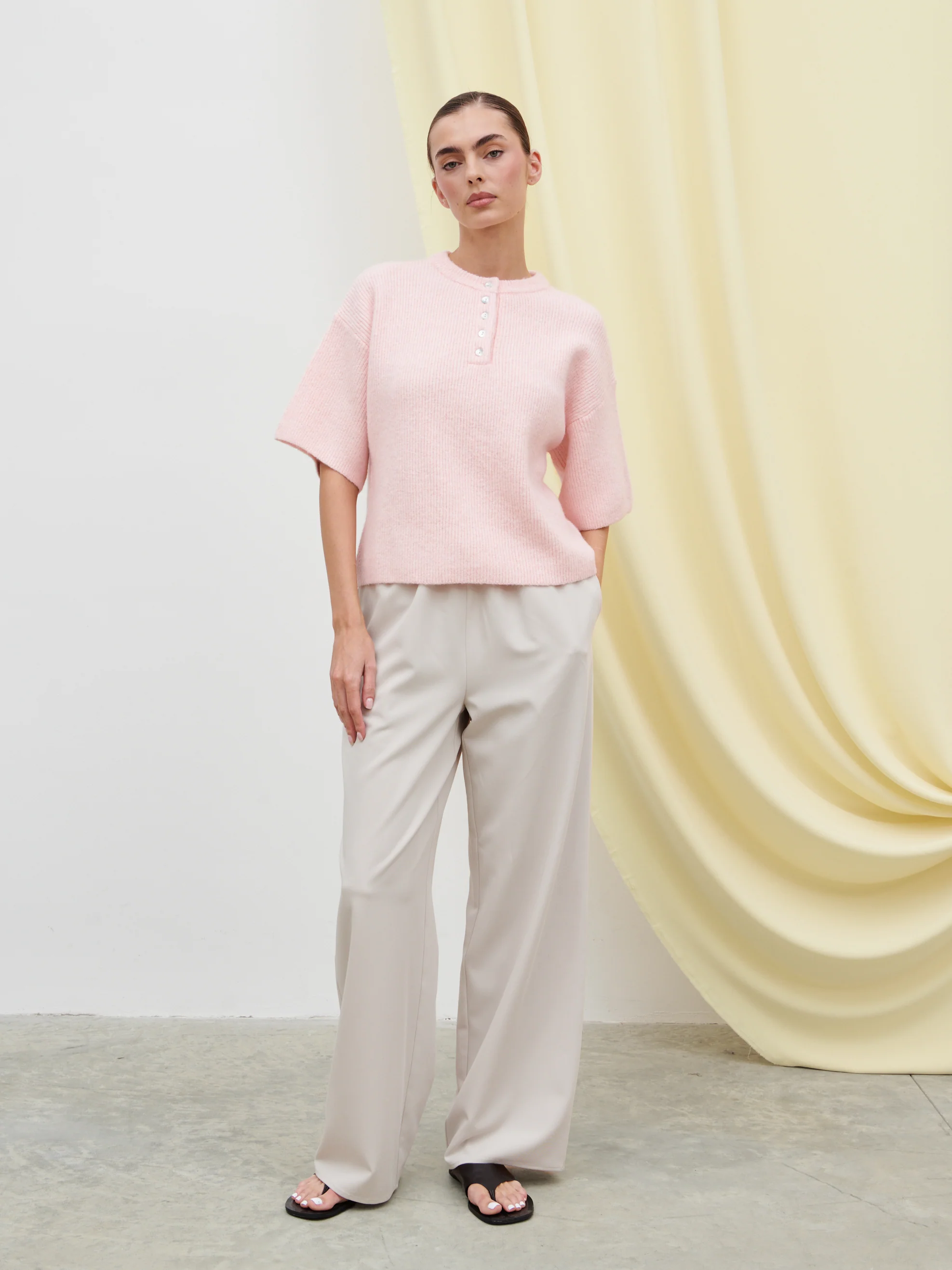 Amari Fluffy Knit Top - Pink - Image 3