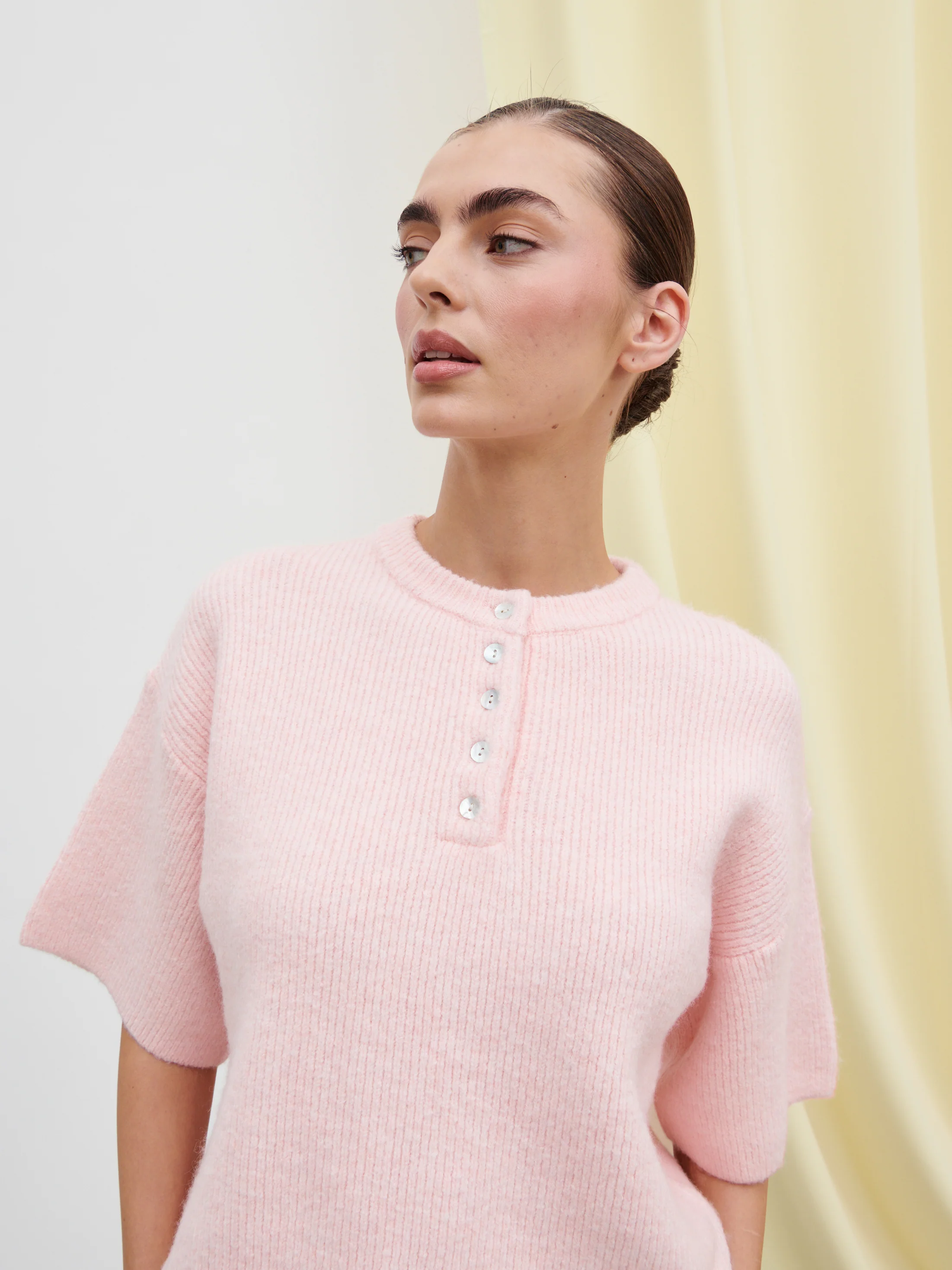 Amari Fluffy Knit Top - Pink - Image 4