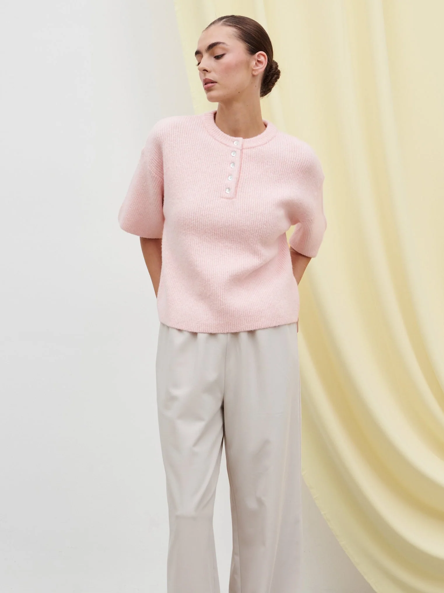 Amari Fluffy Knit Top - Pink - Image 5