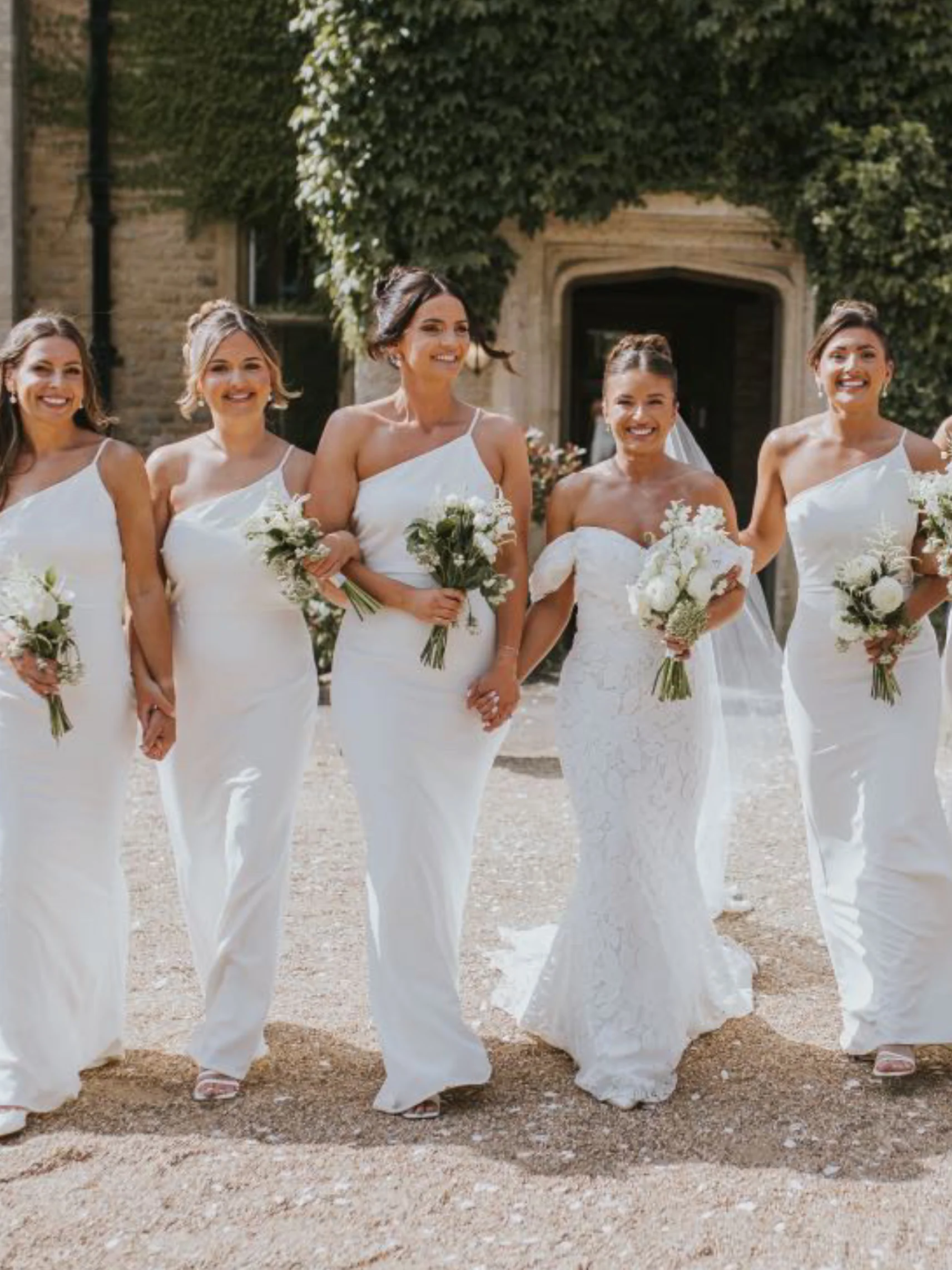Amelia Crepe Maxi Bridesmaid Dress - Ivory - Image 3