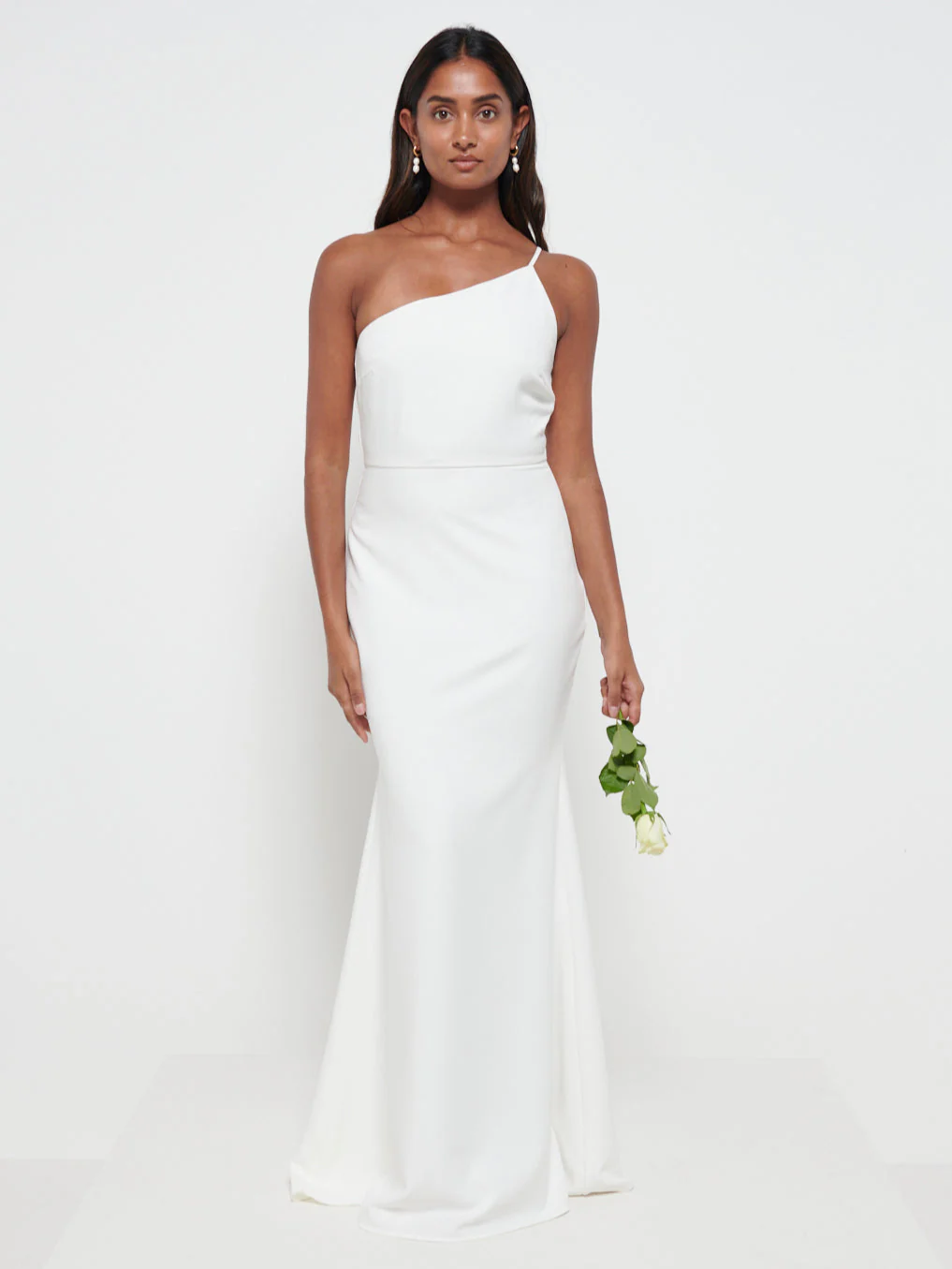 Amelia Crepe Maxi Dress - Ivory - Image 3