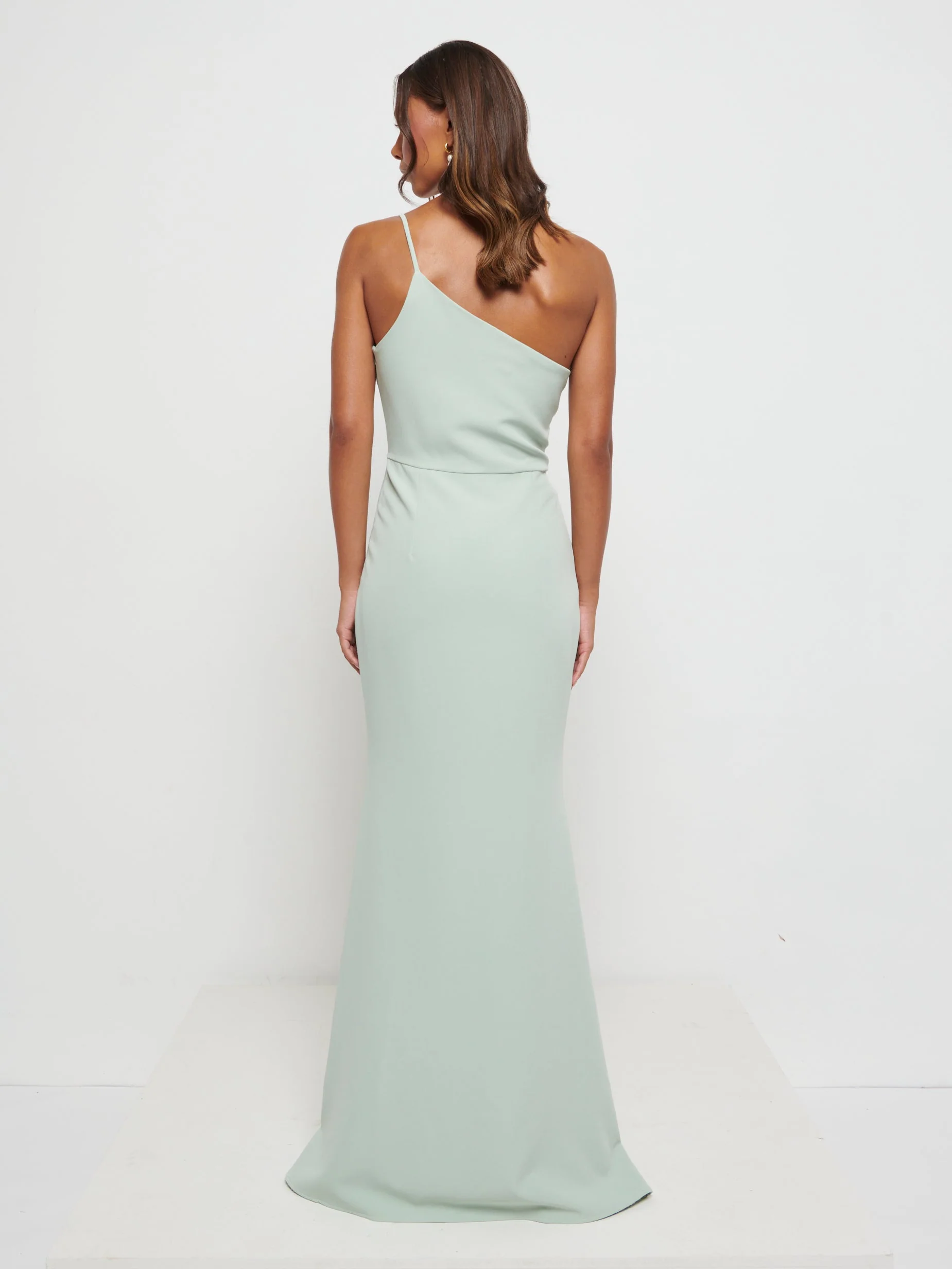 Amelia Crepe Maxi Bridesmaid Dress - Sage - Image 5