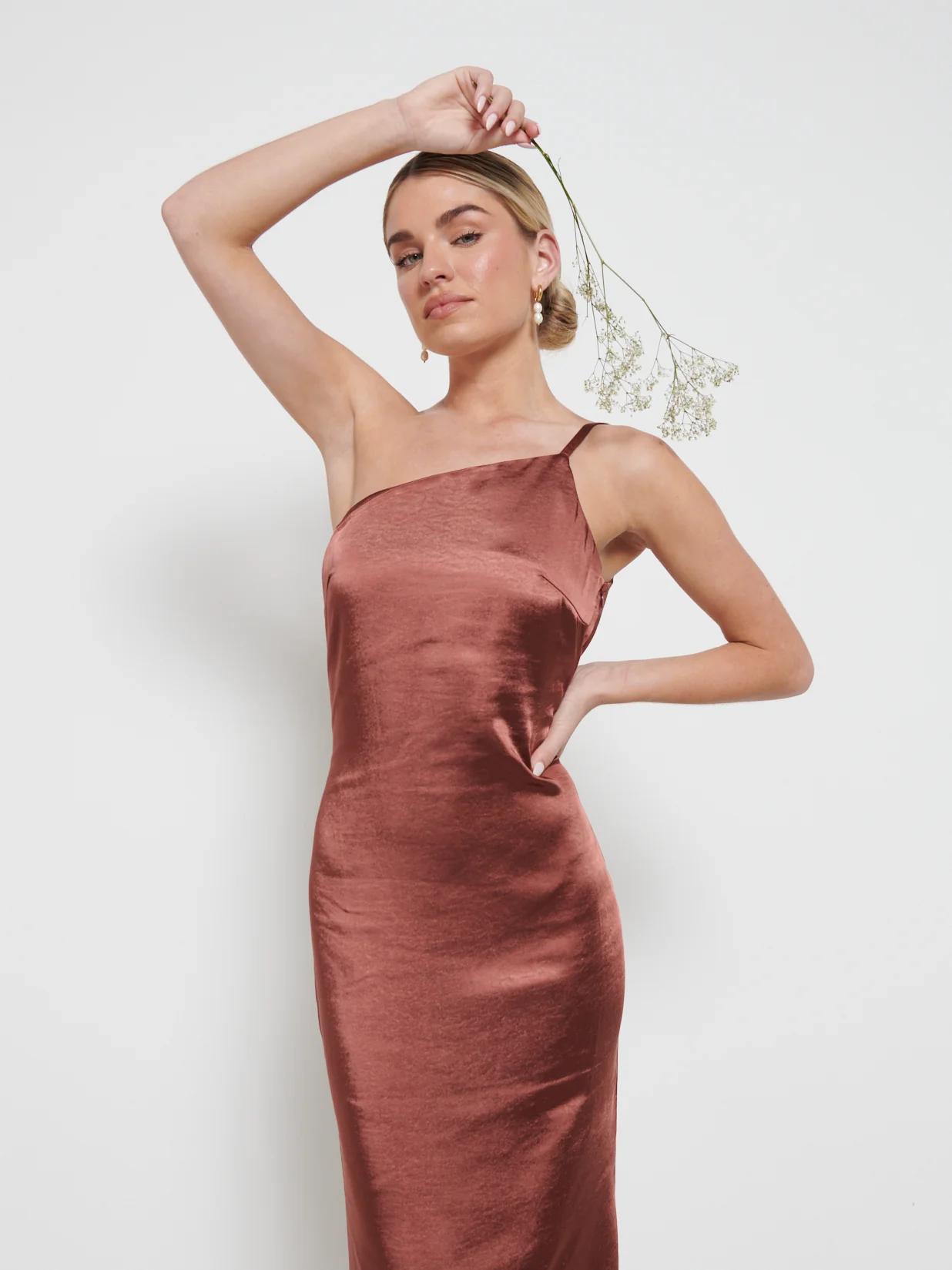 Amelia Maxi Bridesmaid Dress - Matte Mahogany - Image 2