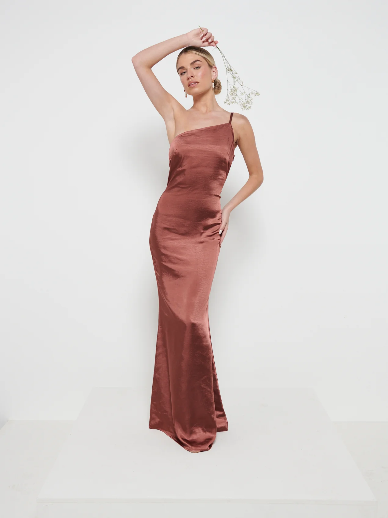 Amelia Maxi Bridesmaid Dress - Matte Mahogany - Image 4