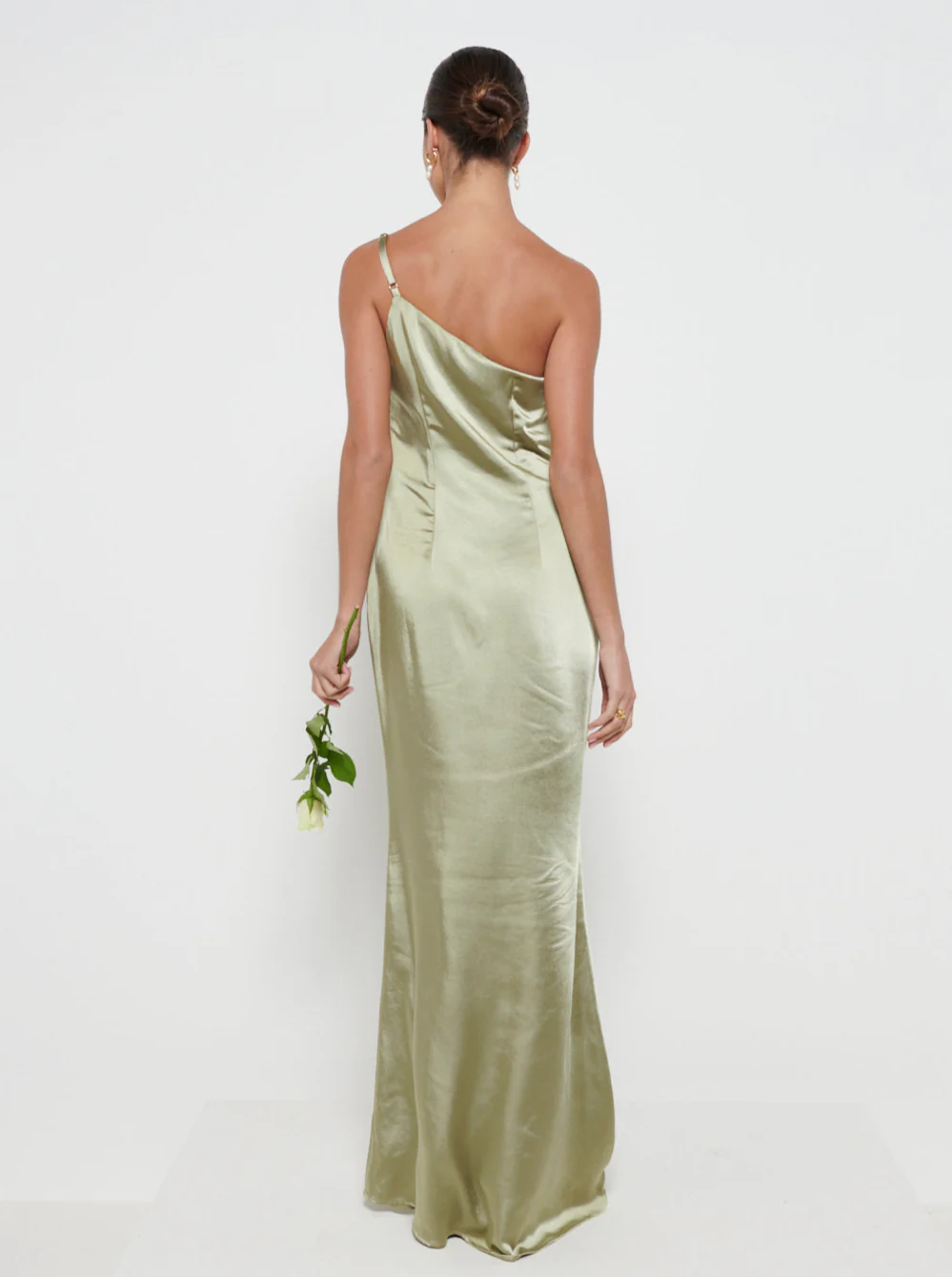 Amelia Maxi Bridesmaid Dress - Matte Olive - Image 3