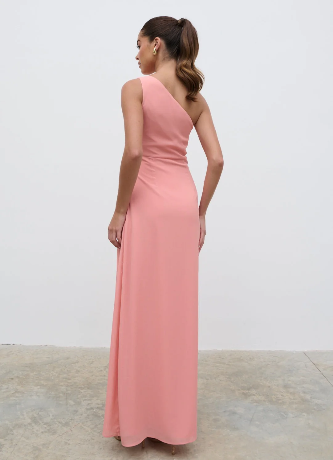 Amelia Ruched Maxi Dress  - Apricot Ice - Image 4