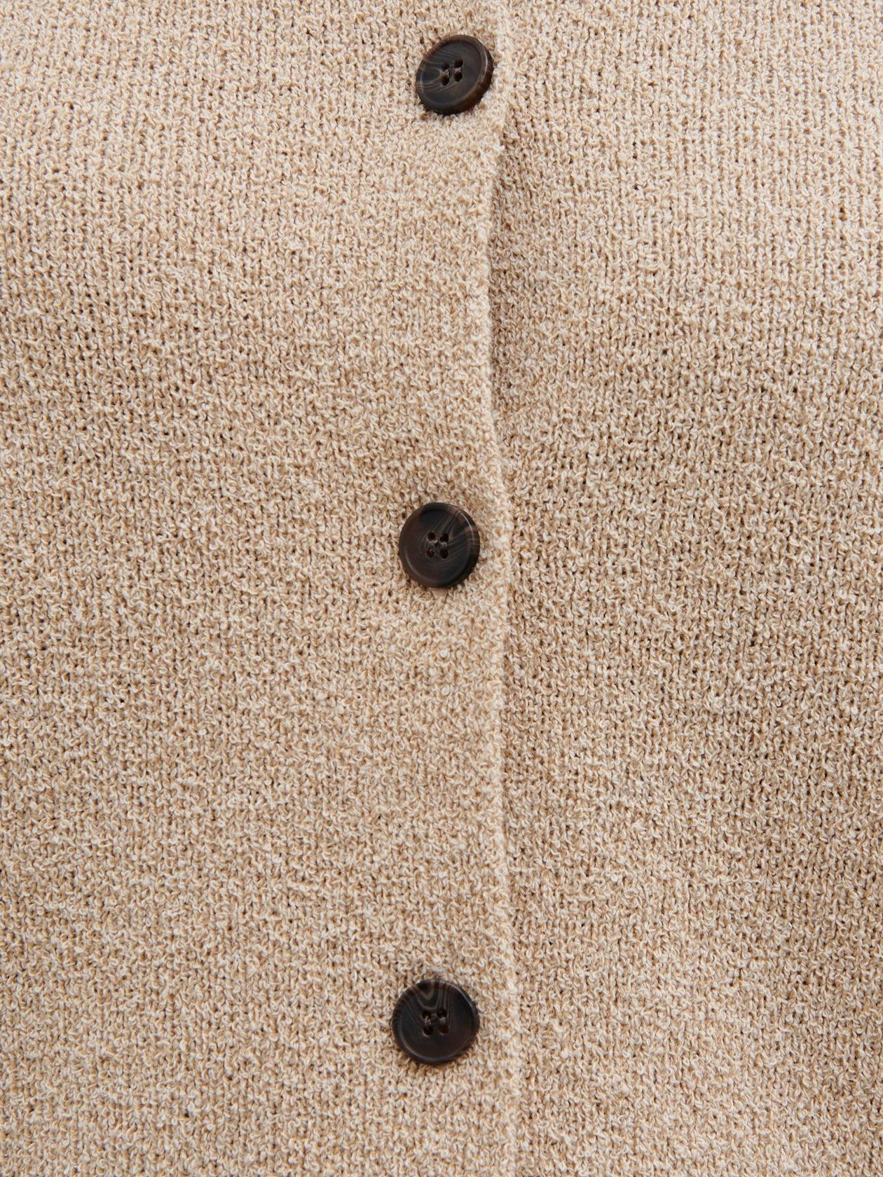 Analeia Fringe Knit Cardigan - Beige - Image 4