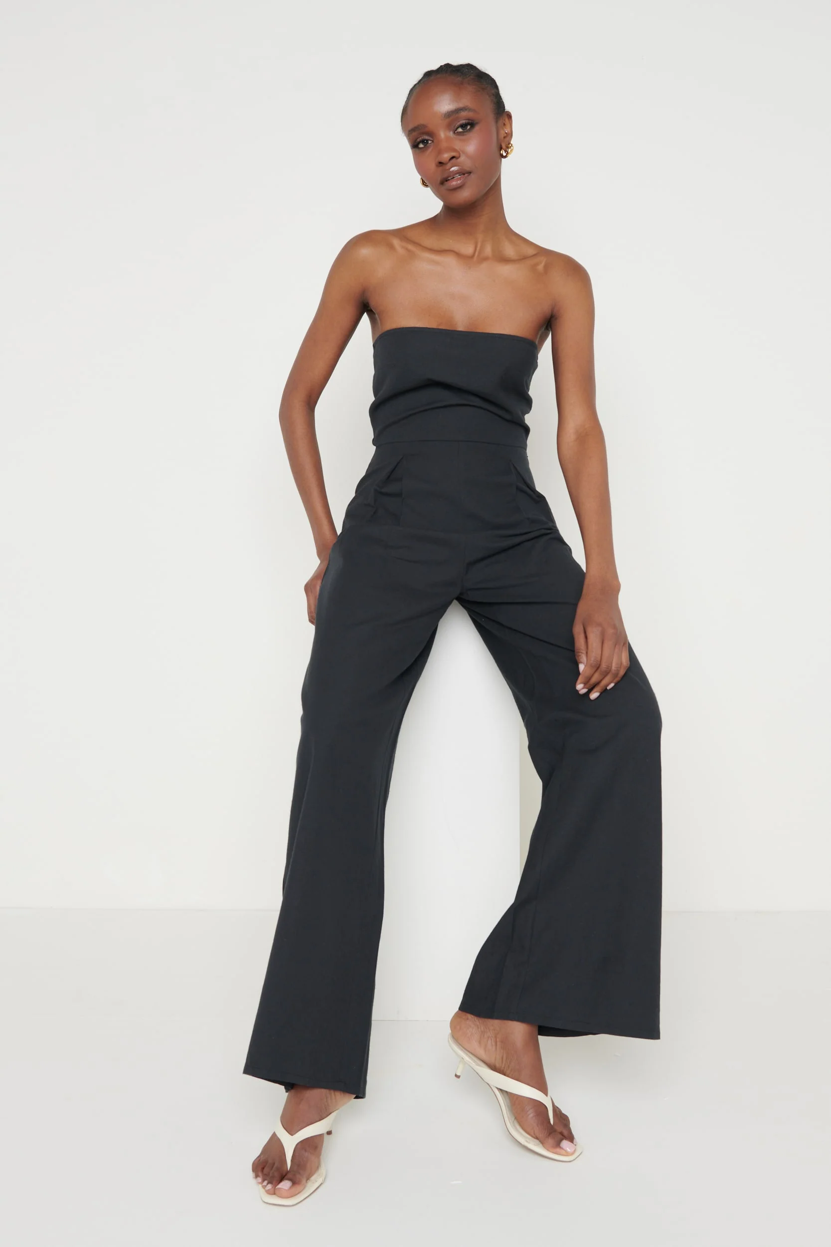 April Bandeau Jumpsuit - Black - Image 4
