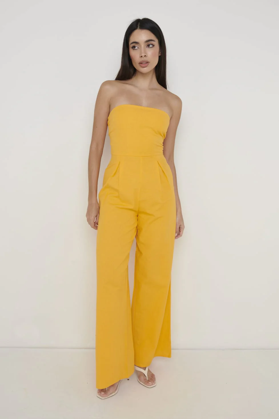 April Bandeau Jumpsuit - Tangerine - Image 4