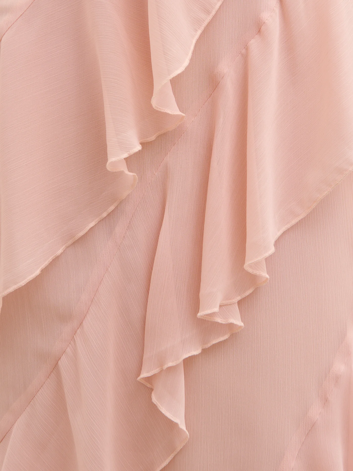 Aria Halterneck Ruffle Midaxi Dress - Dusty Rose - Image 4