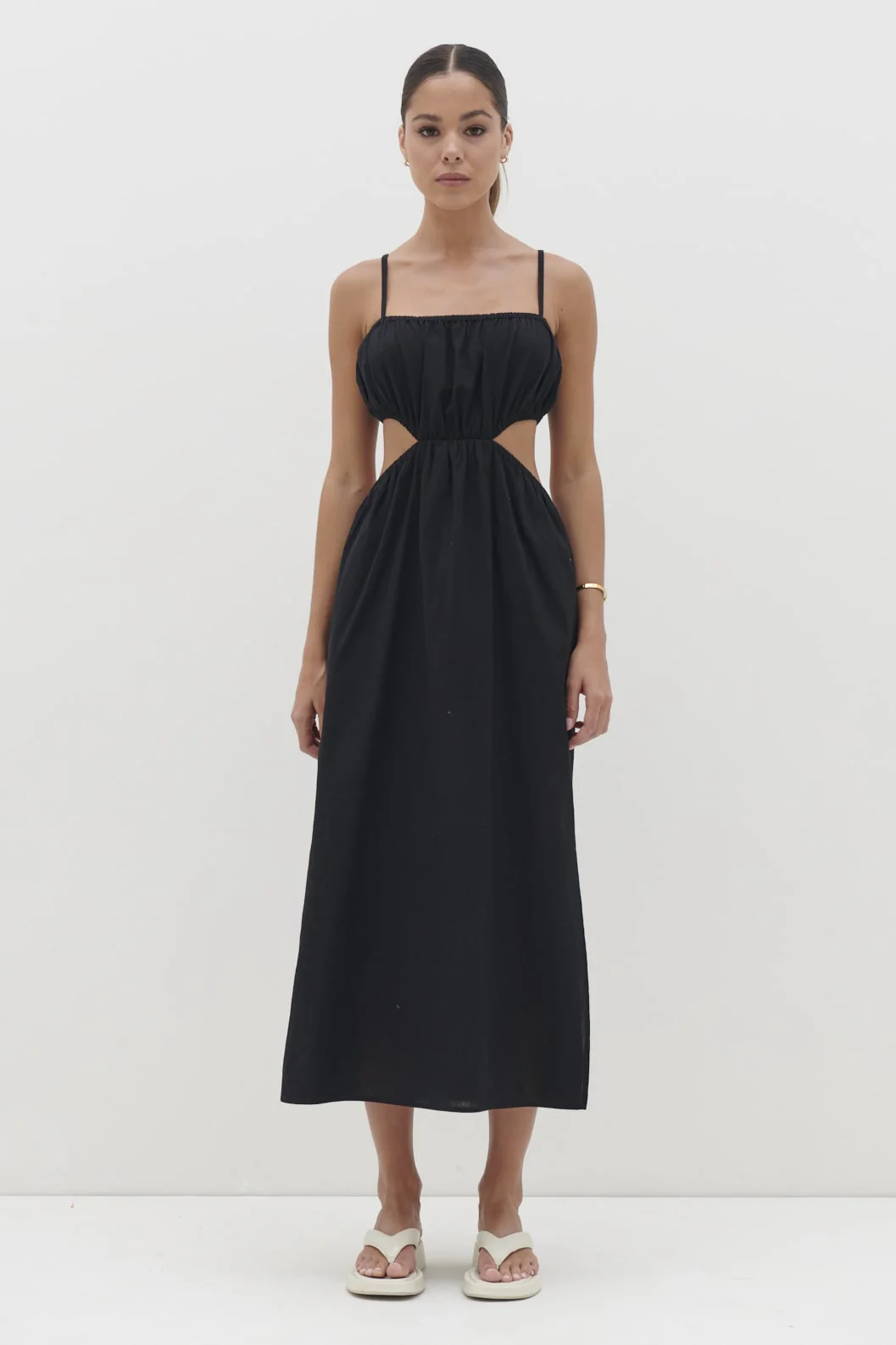 Artie Cut Out Midaxi Dress - Black - Image 2