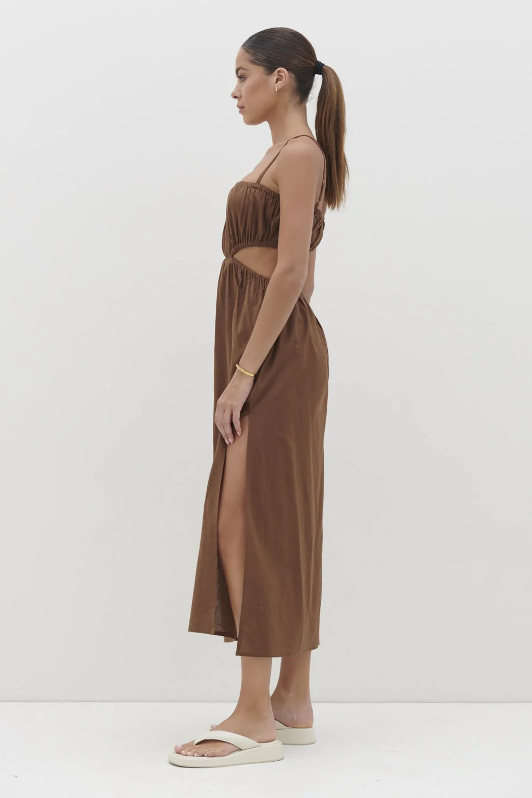 Artie Cut Out Midaxi Dress - Espresso - Image 4
