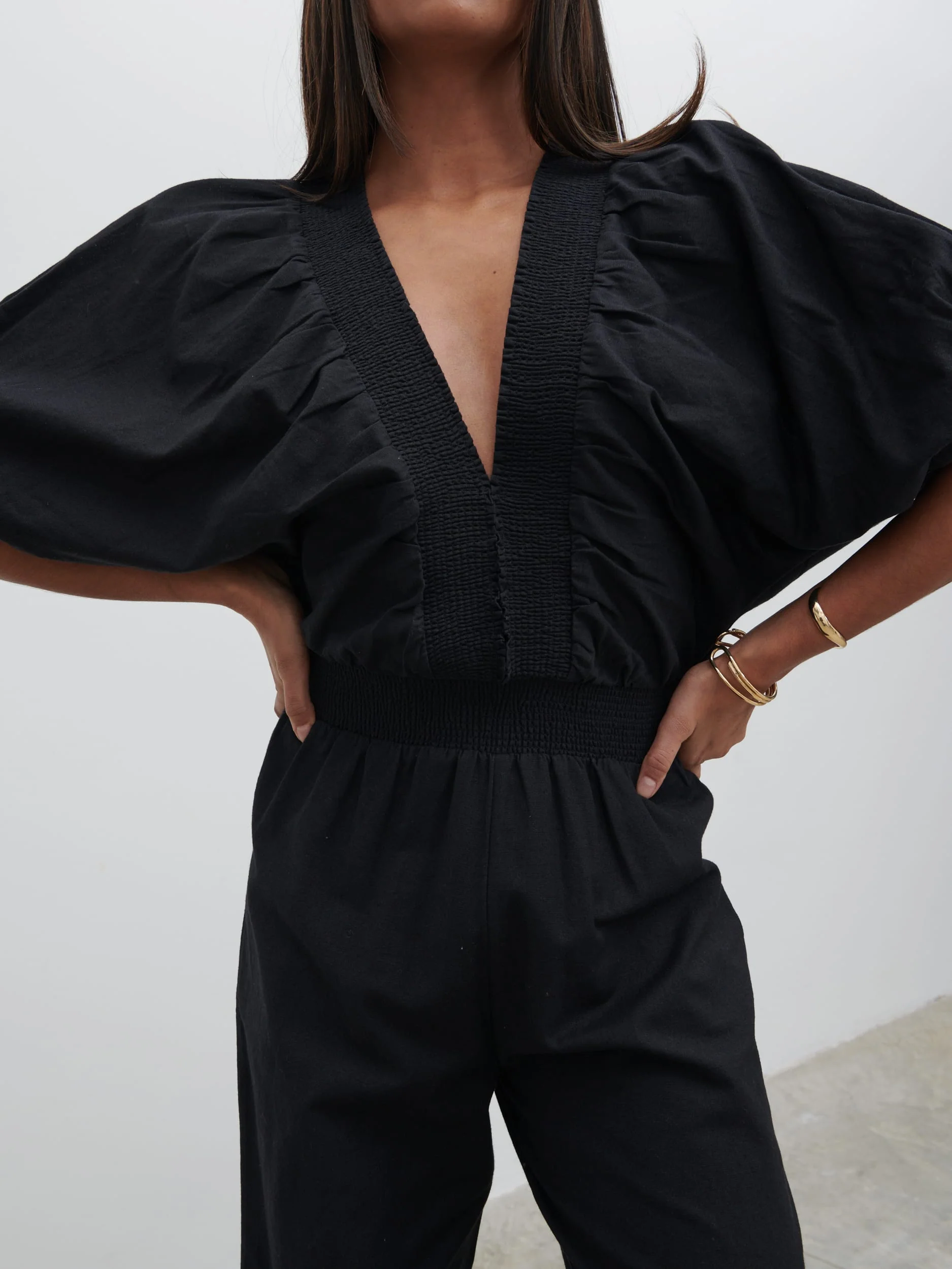 Bailey Cut Out Jumpsuit - Black - Image 2