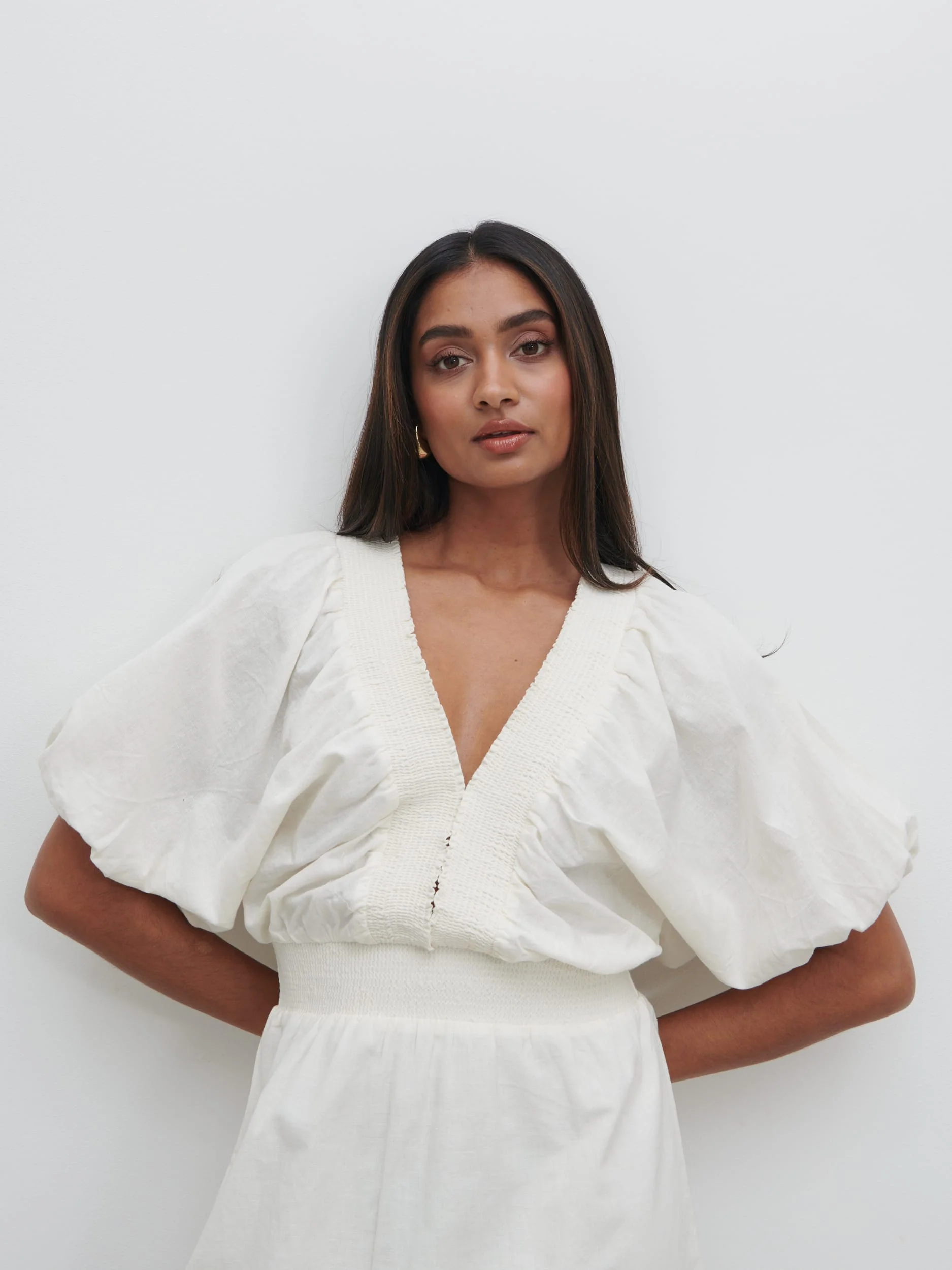 Bailey Mini Dress - White - Image 3