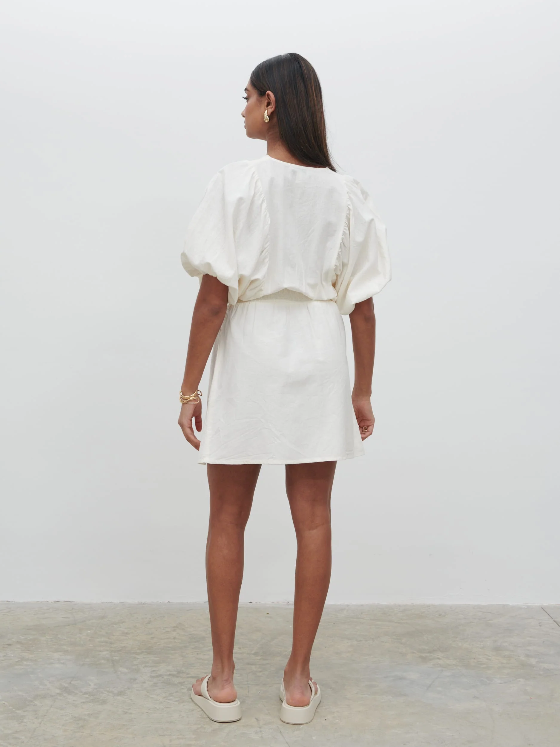 Bailey Mini Dress - White - Image 6