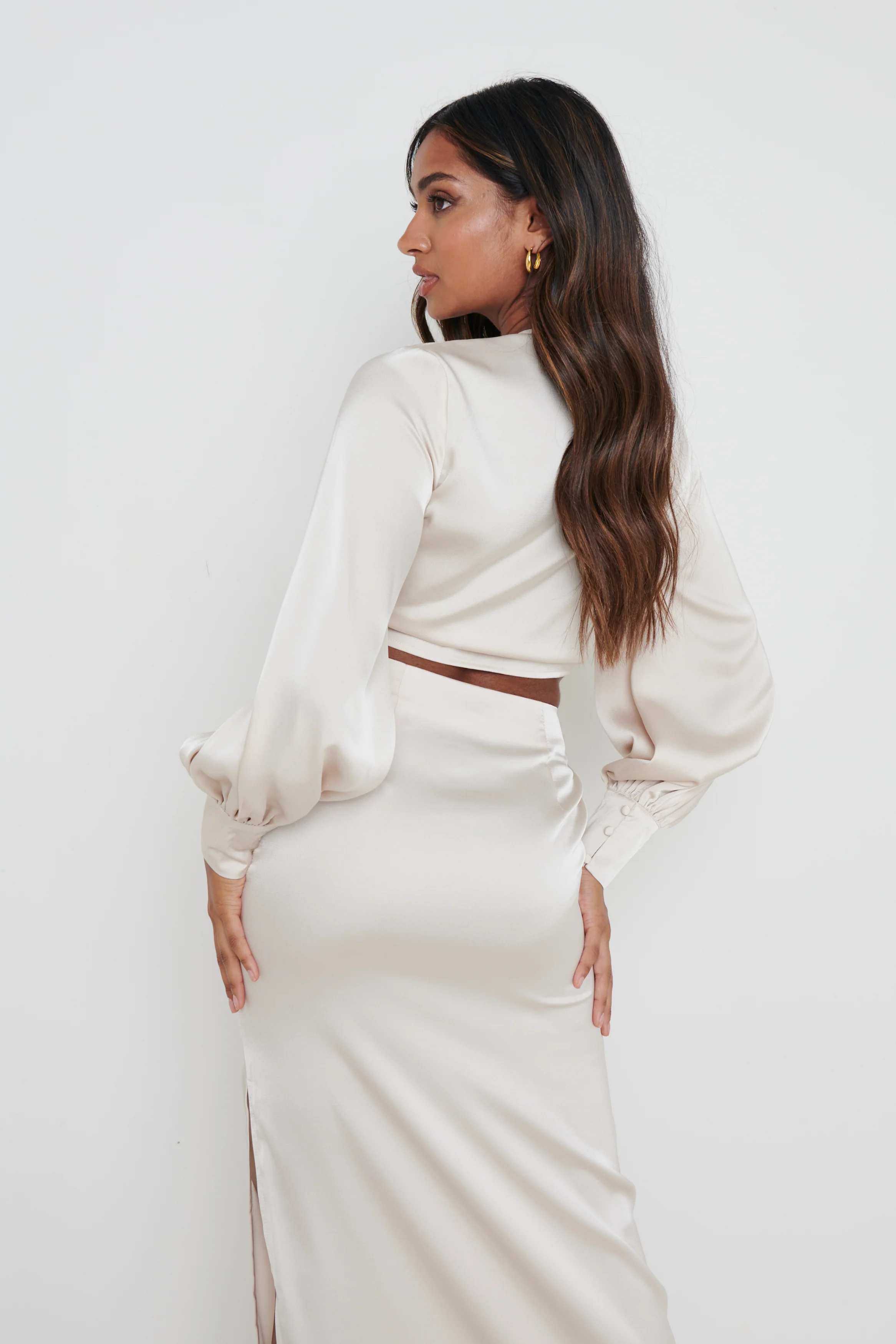 Bec Drawstring Top - Oyster - Image 5