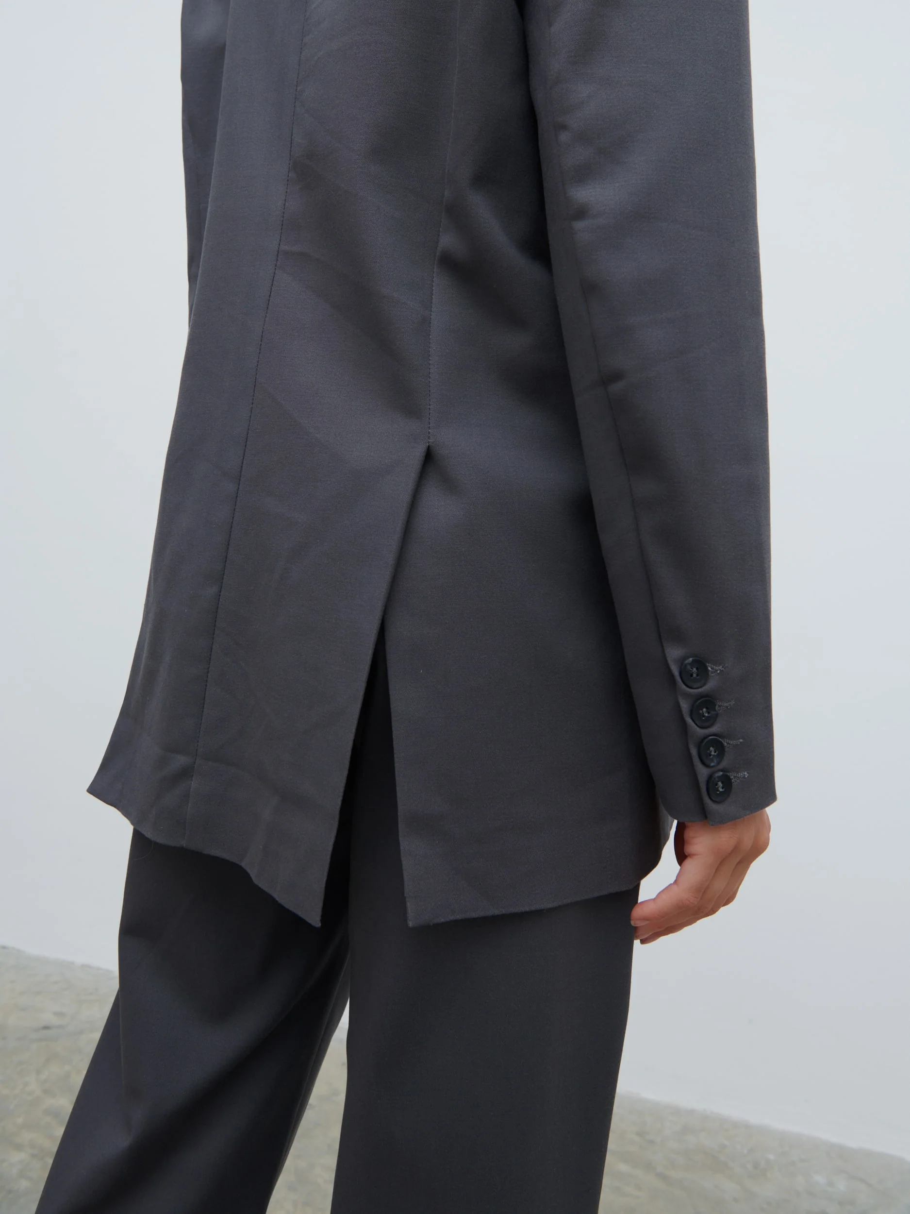 Brady Oversized Boxy Blazer - Graphite Grey - Image 5
