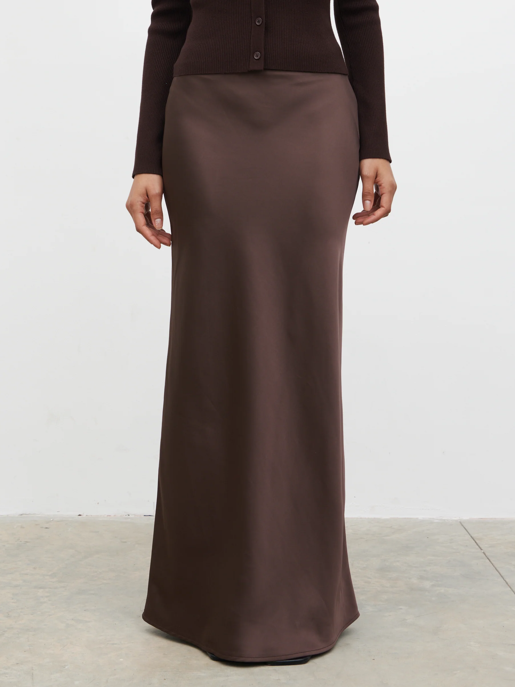Breya Maxi Skirt - Chocolate Brown - Image 4