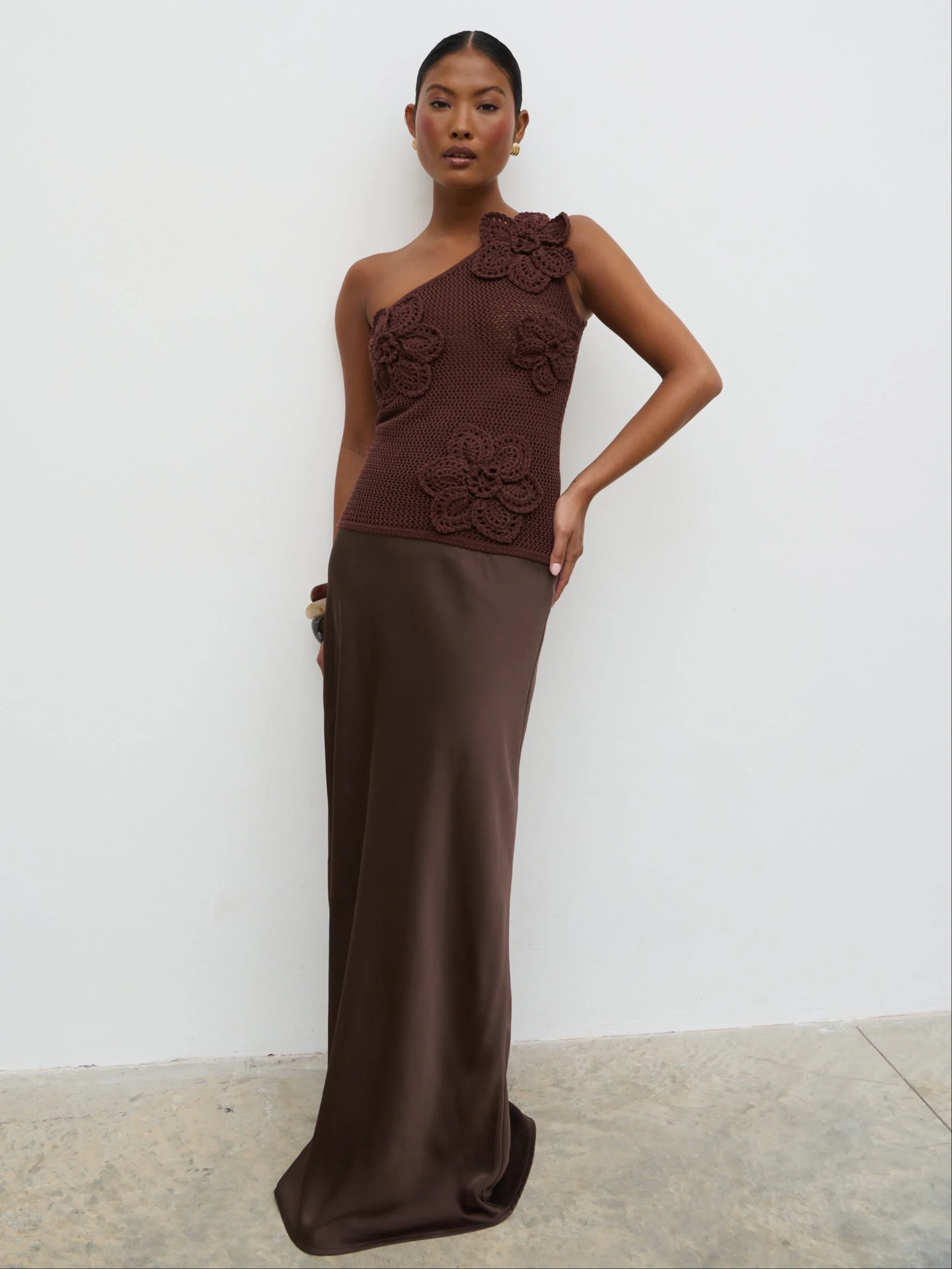 Breya Maxi Skirt - Chocolate Brown - Image 8