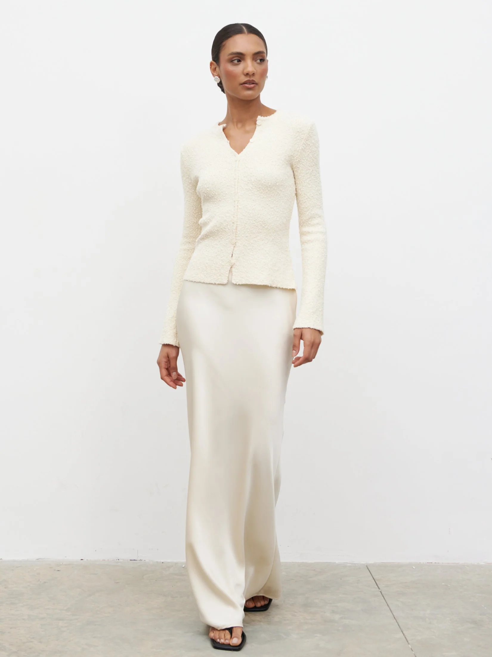Breya Maxi Skirt - Oyster - Image 3