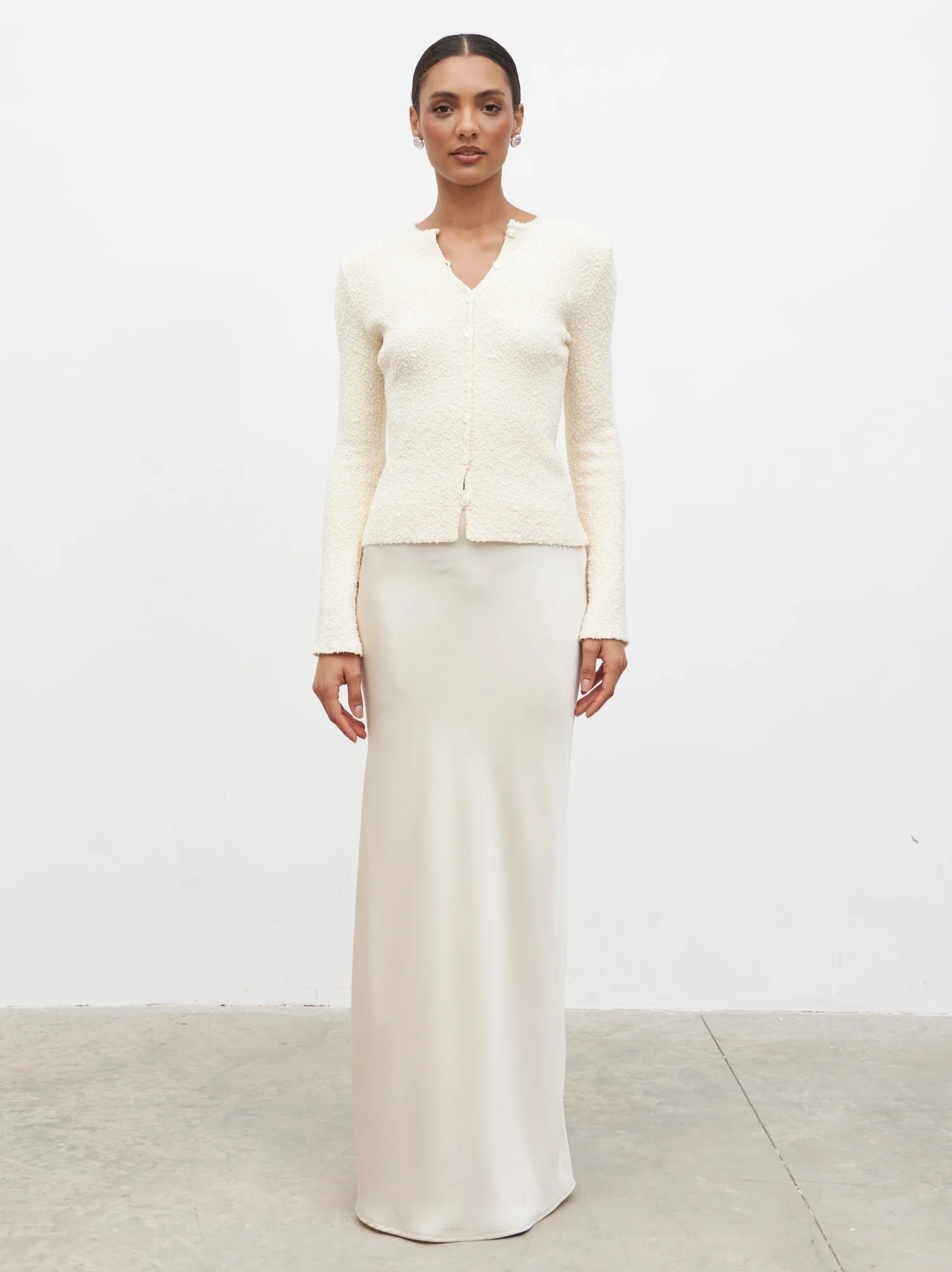Breya Maxi Skirt - Oyster - Image 6