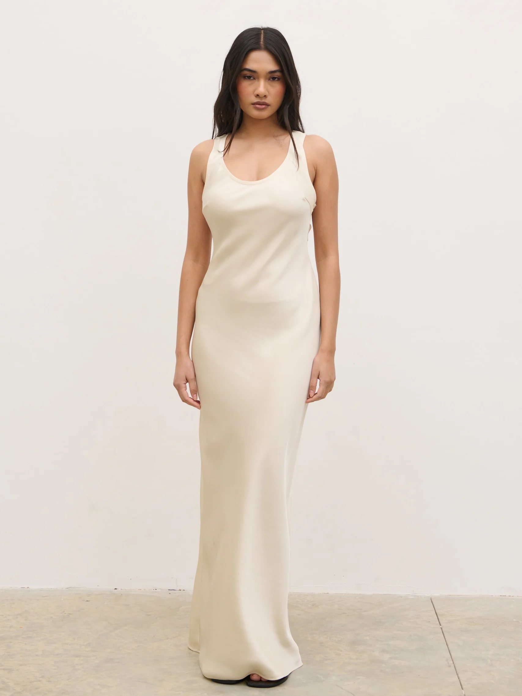 Breya Sleeveless Slip Maxi Dress - Oyster - Image 4