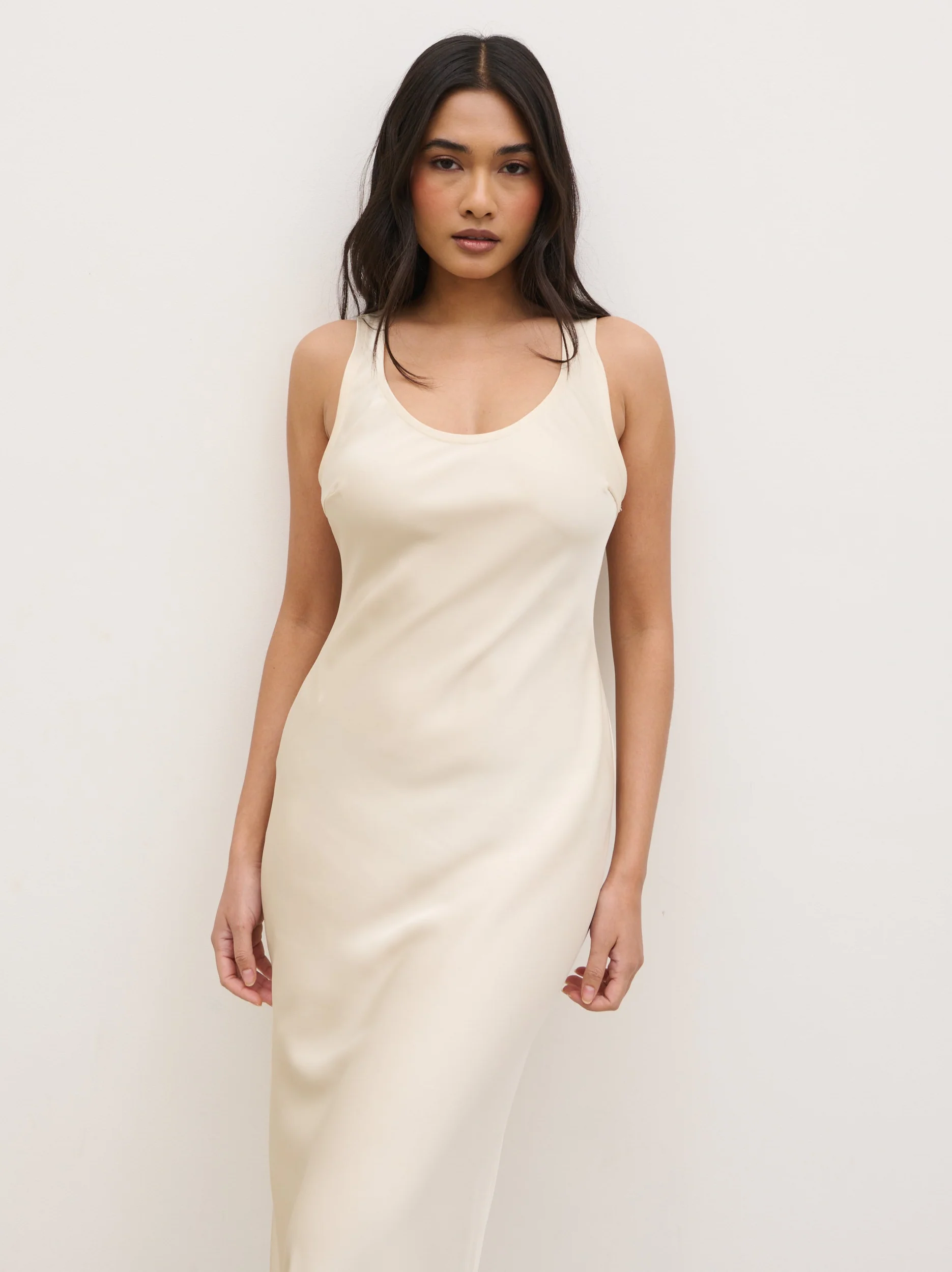 Breya Sleeveless Slip Maxi Dress - Oyster - Image 5