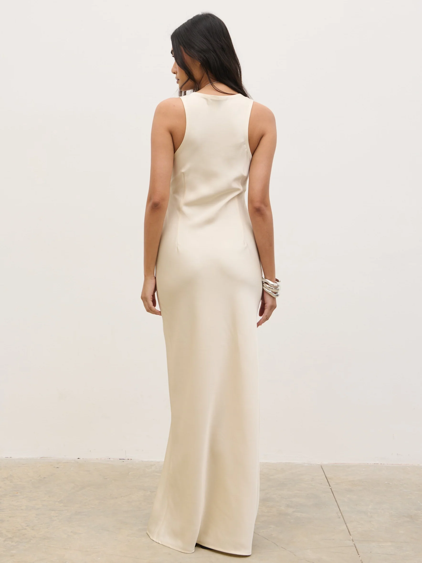 Breya Sleeveless Slip Maxi Dress - Oyster - Image 6