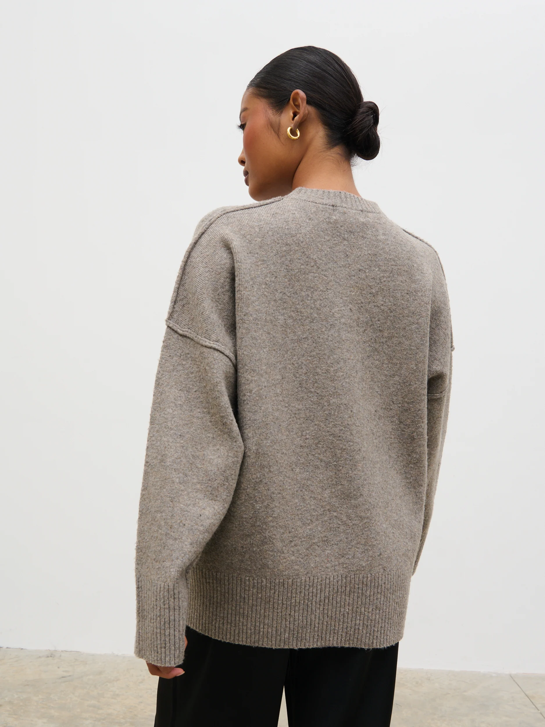 Bronte Pocket Knit Jumper - Greige - Image 6