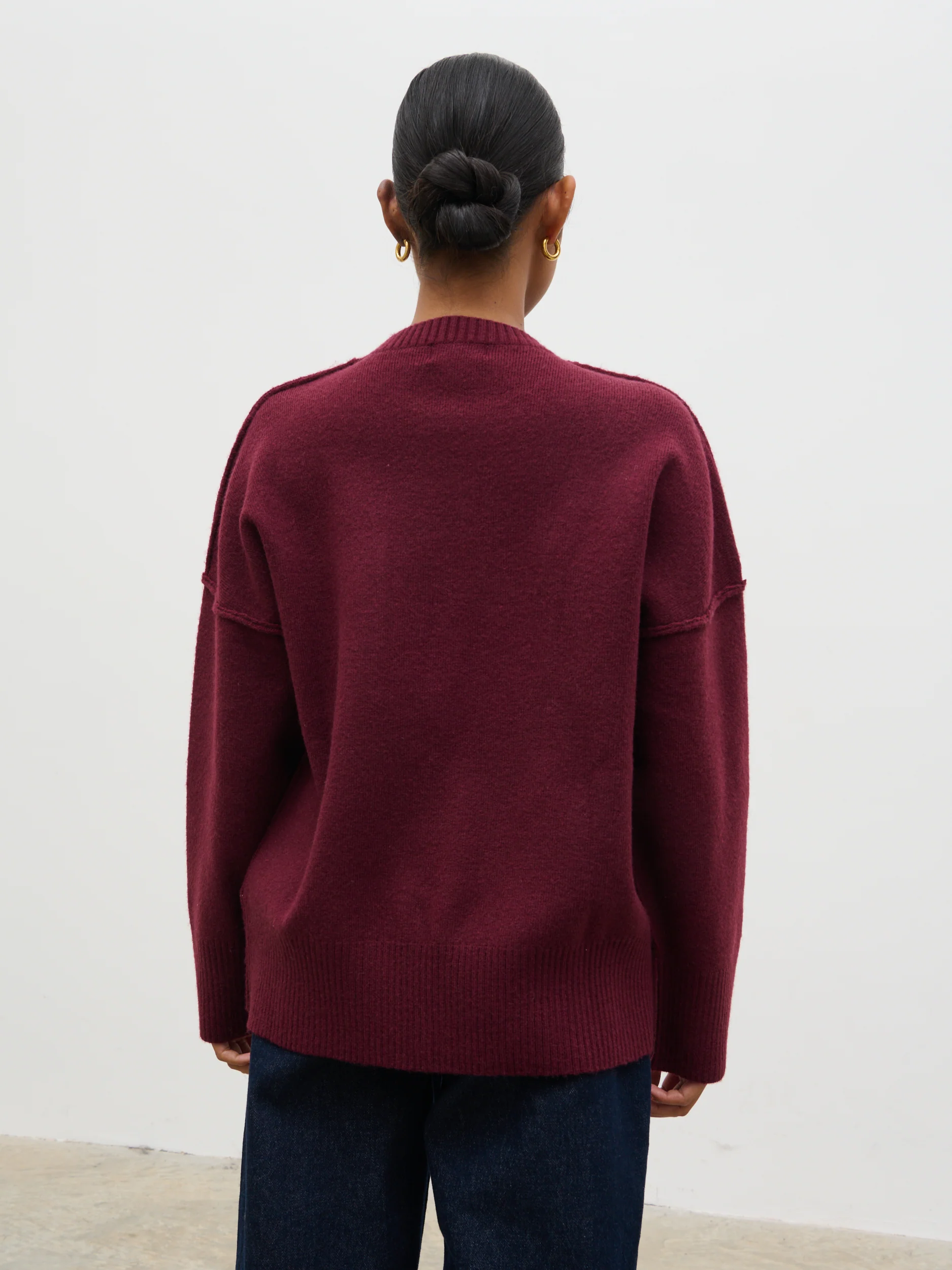 Bronte Pocket Knit Jumper - Wine - Image 6