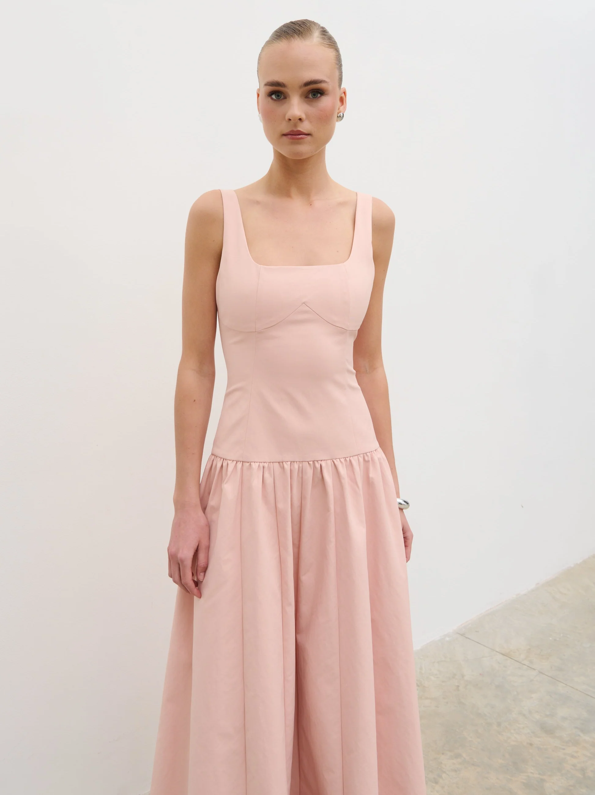 Bronte Square Neck Maxi Dress - Dusty Rose - Image 4