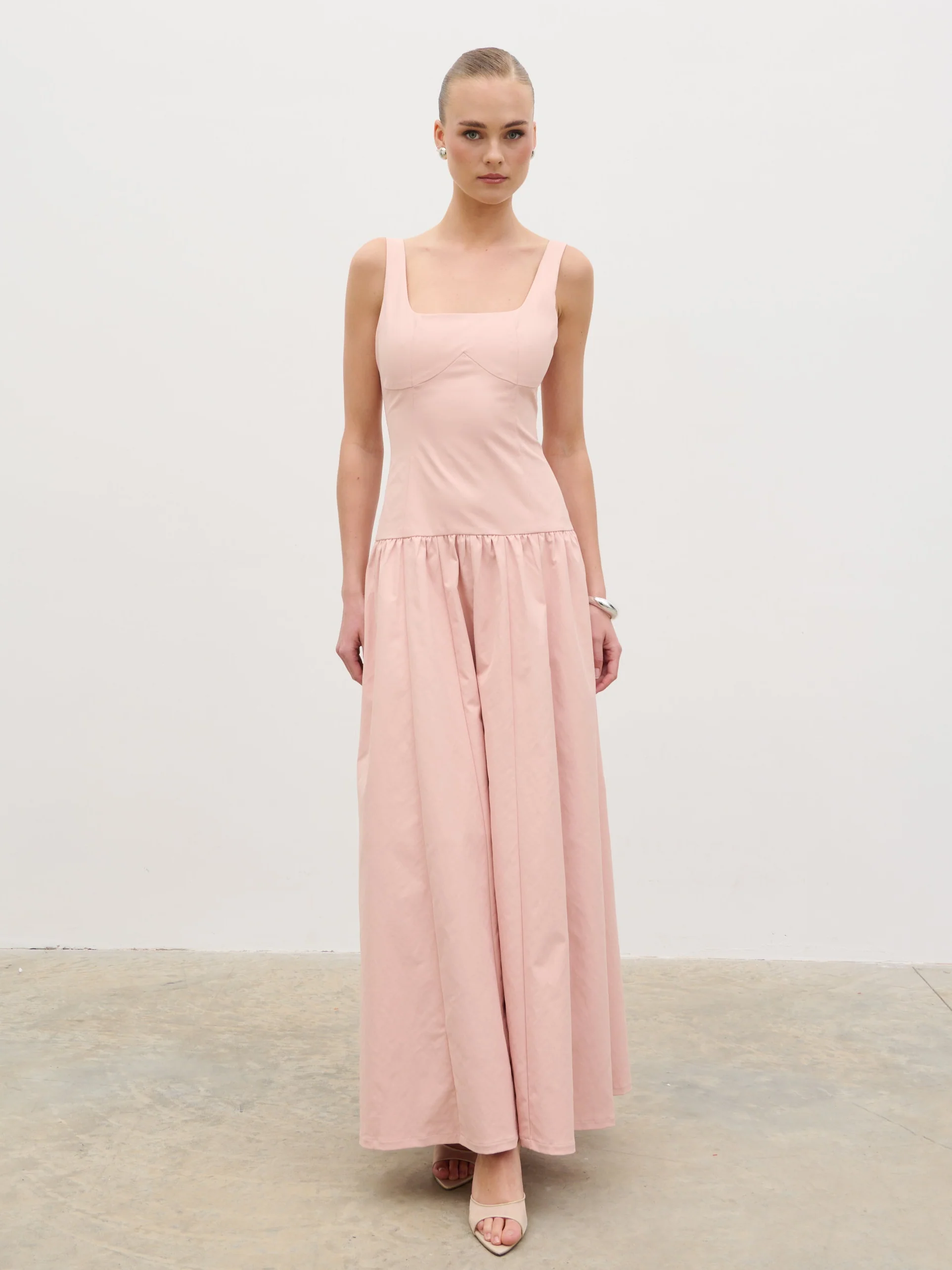 Bronte Square Neck Maxi Dress - Dusty Rose - Image 6