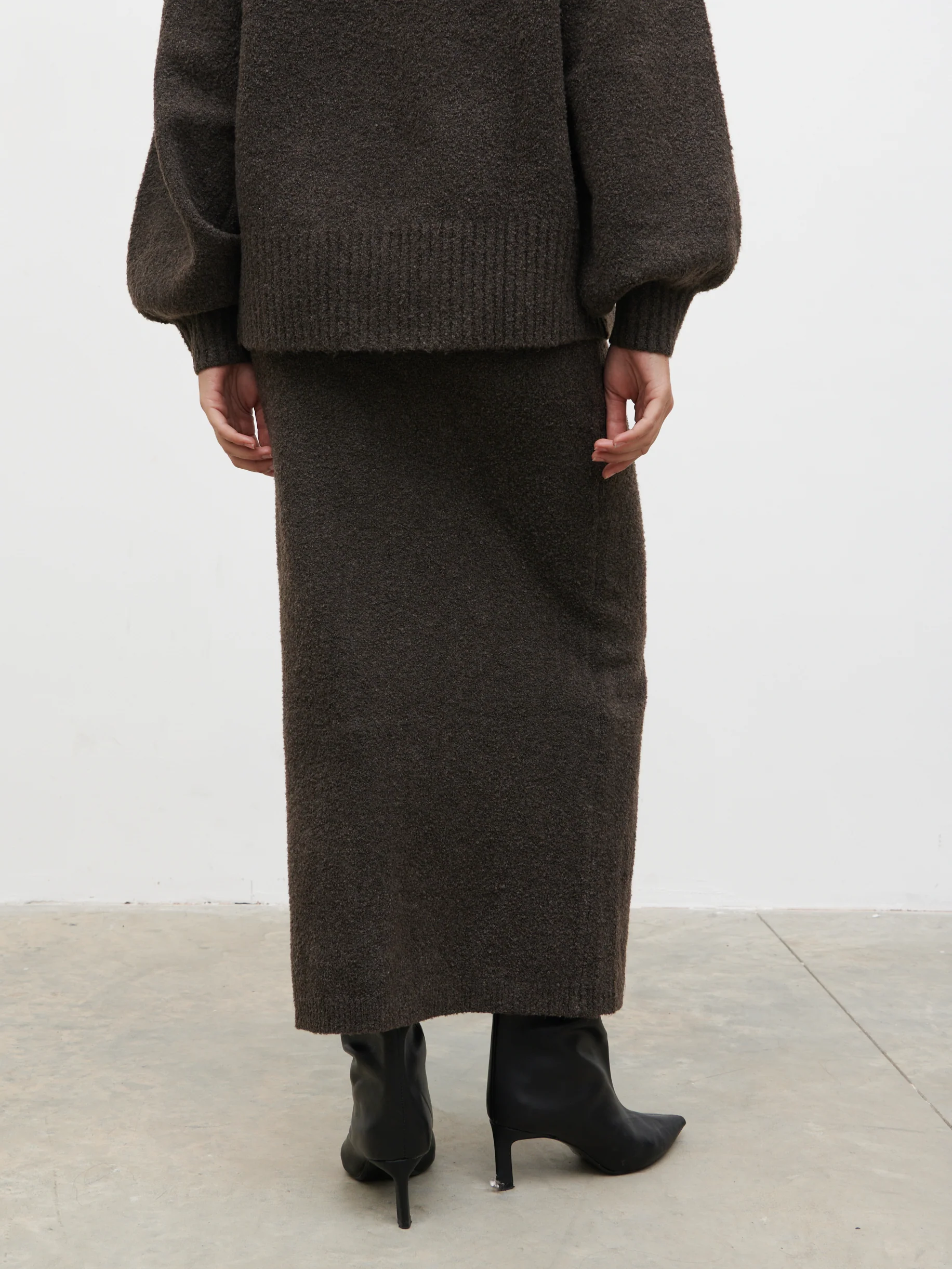 Camille Midaxi Knit Skirt - Bark - Image 4